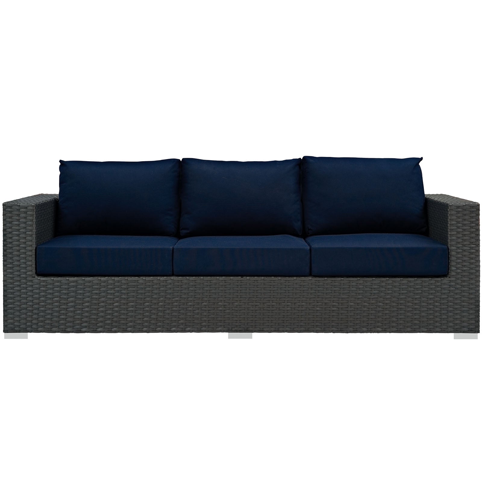 Modway Outdoor Sofas - Sojourn Outdoor Patio Sunbrella Sofa Canvas Navy