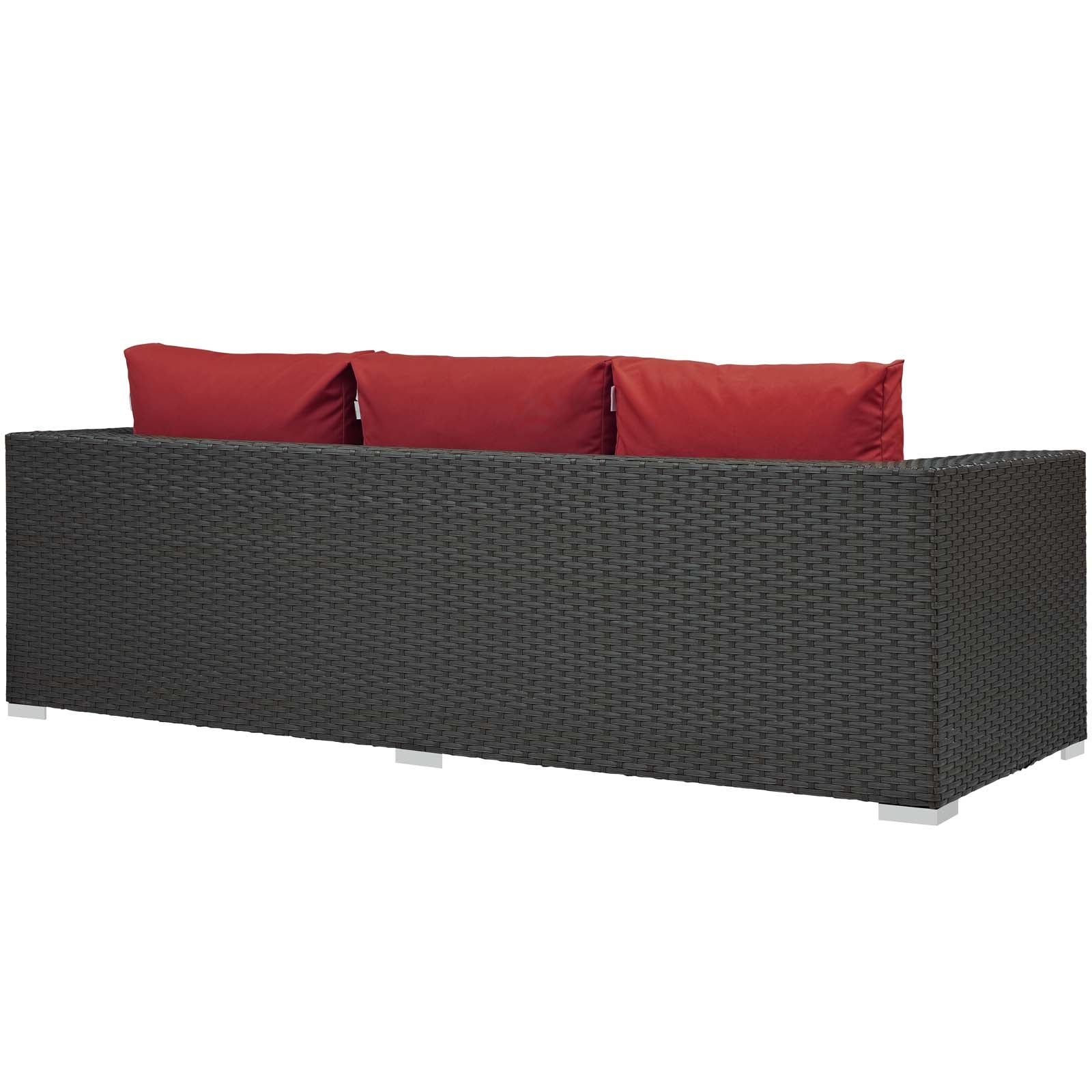 Modway Outdoor Sofas - Sojourn Outdoor Patio Sunbrella Sofa Canvas Red