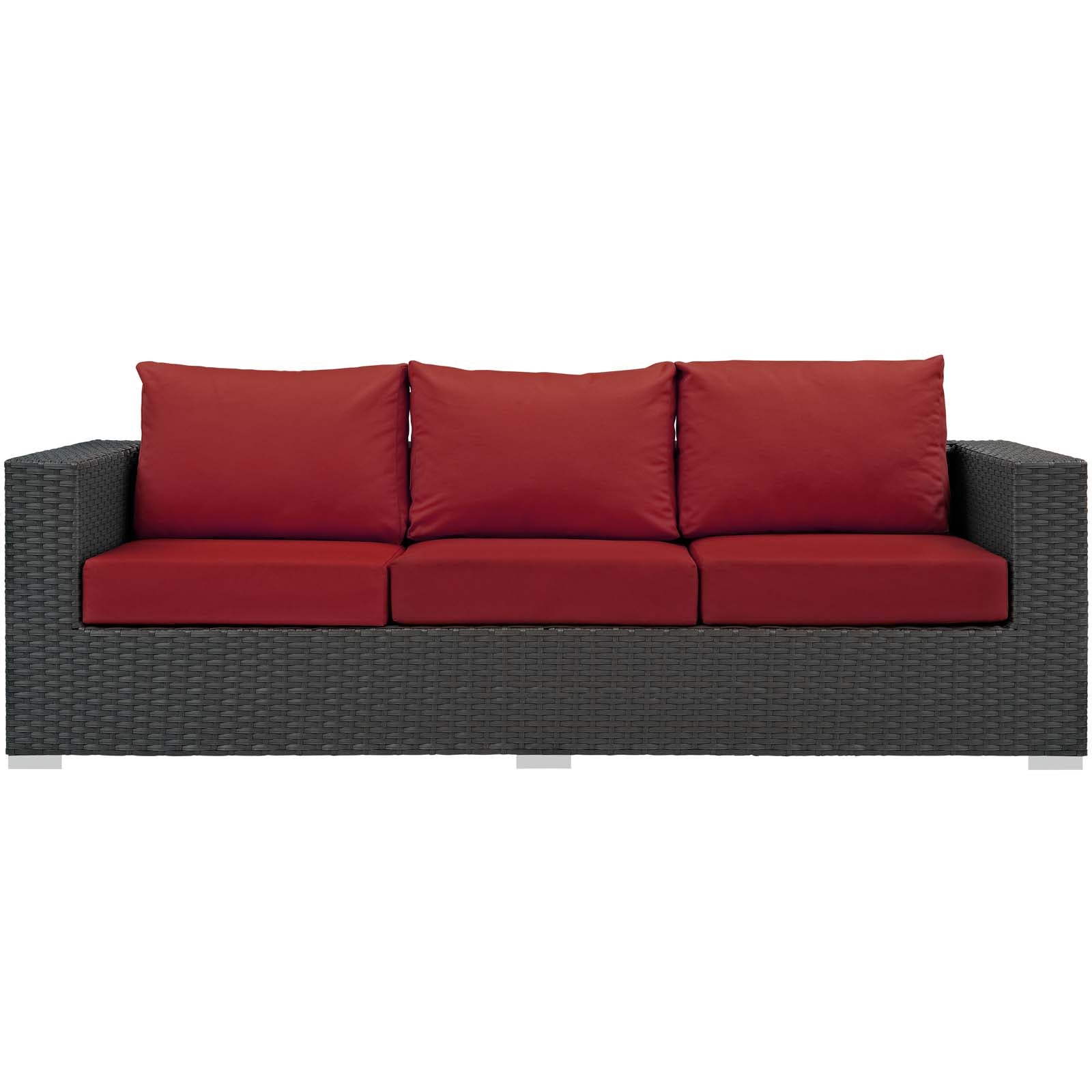 Modway Outdoor Sofas - Sojourn Outdoor Patio Sunbrella Sofa Canvas Red