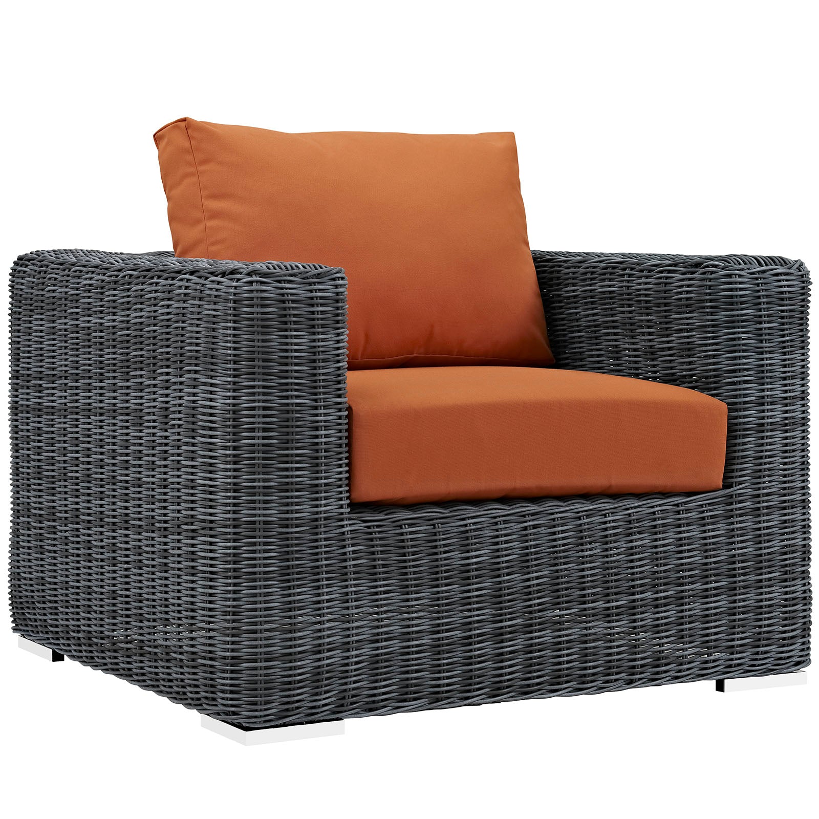Modway Outdoor Chairs - Summon Outdoor Patio Fabric Sunbrella Armchair Canvas Tuscan