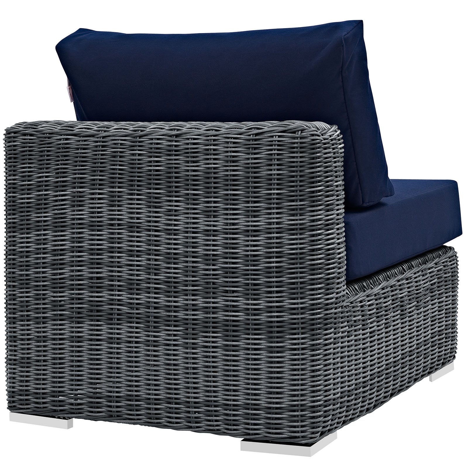 Modway Outdoor Chairs - Summon Outdoor Patio Sunbrella Armless Canvas Navy
