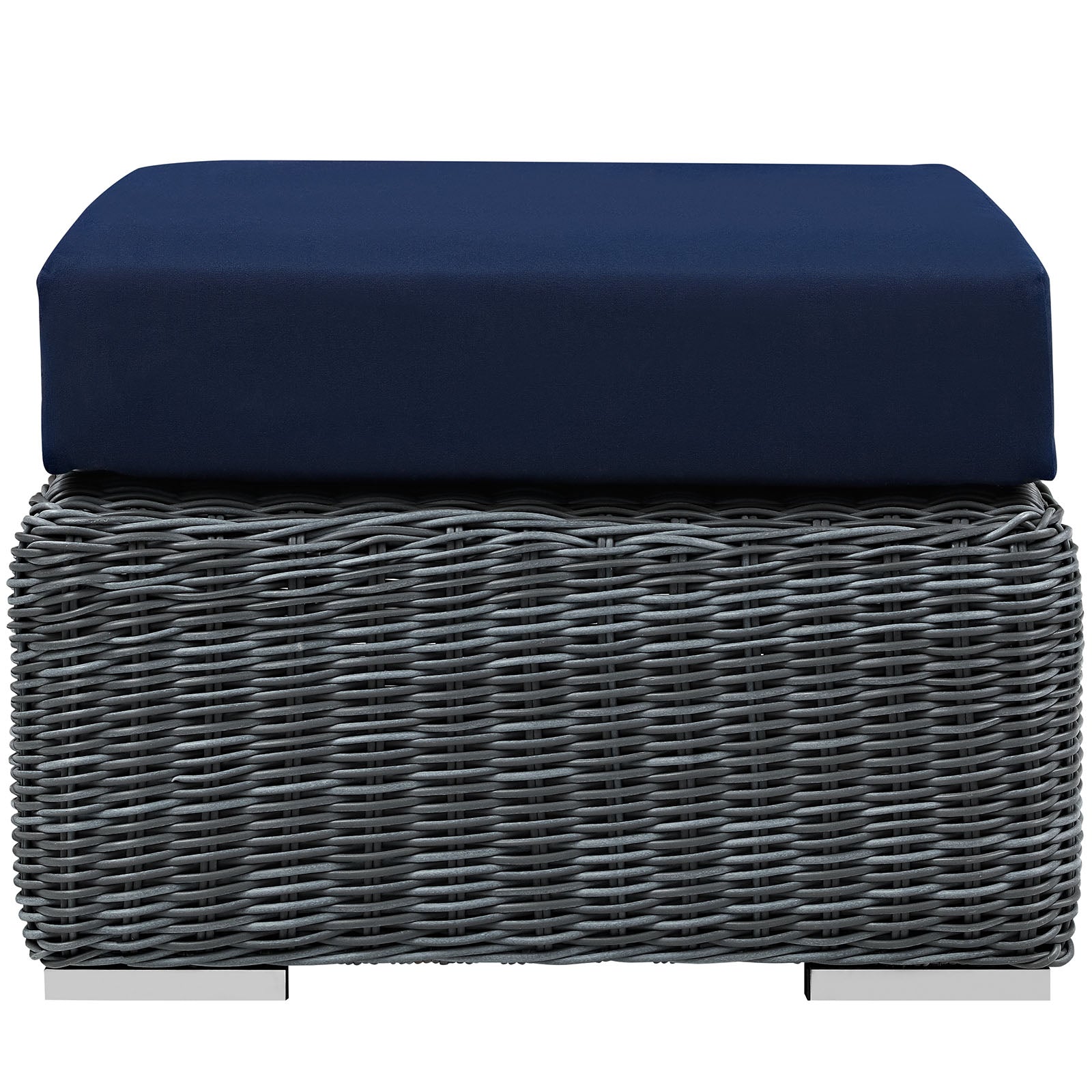 Modway Outdoor Stools & Benches - Summon Outdoor Sunbrella Ottoman Navy