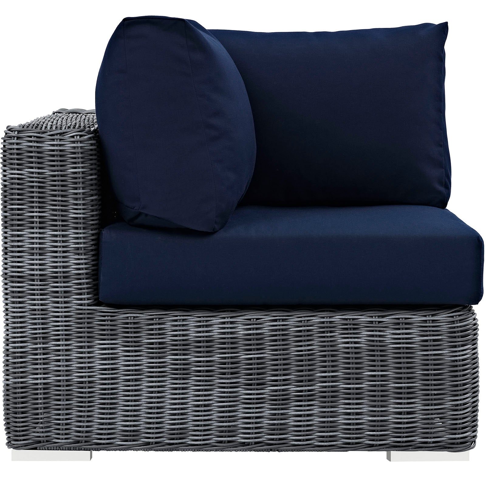 Modway Outdoor Chairs - Summon Outdoor Corner Sofa Canvas Navy