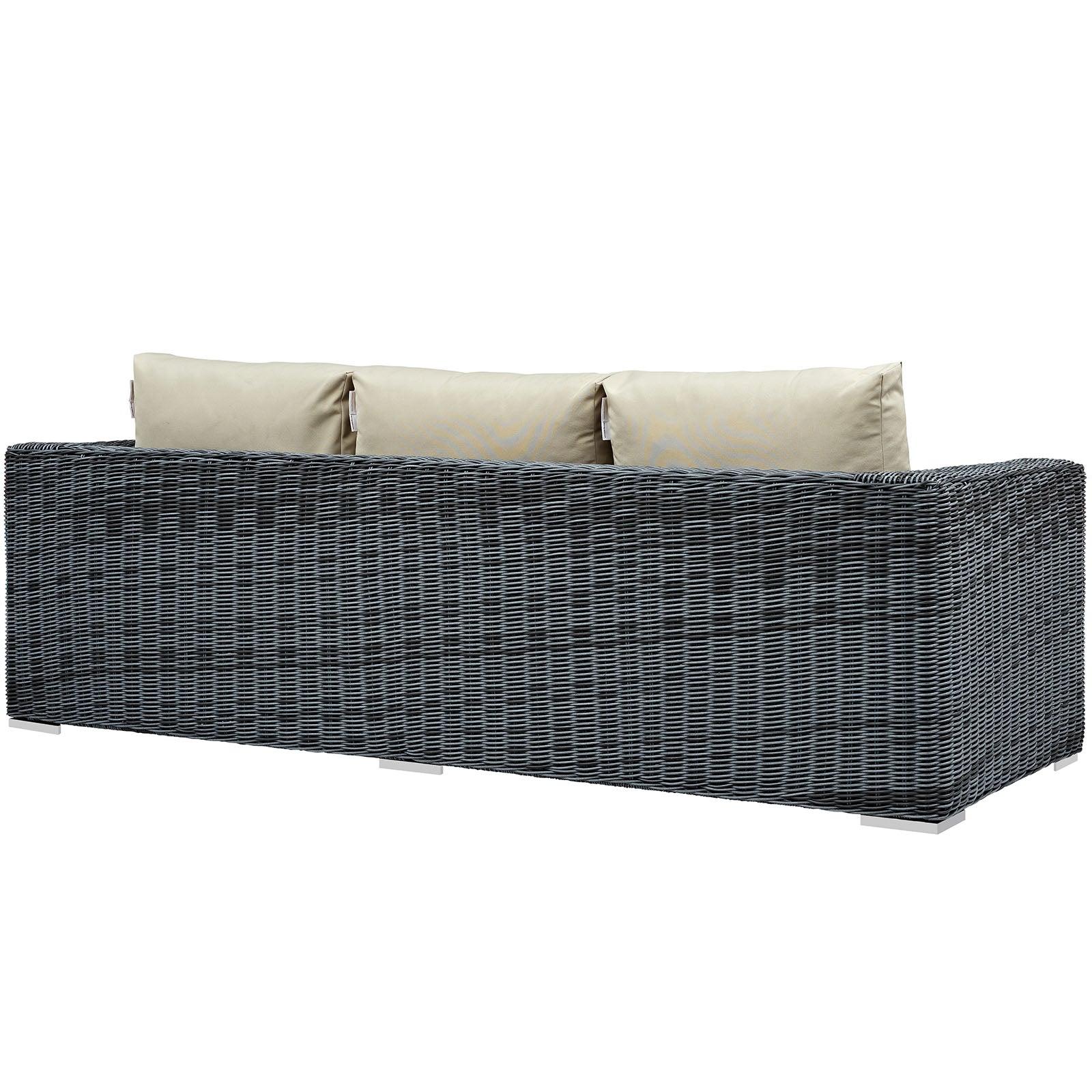 Modway Outdoor Sofas - Summon Outdoor Patio Sunbrella Sofa Canvas Antique Beige