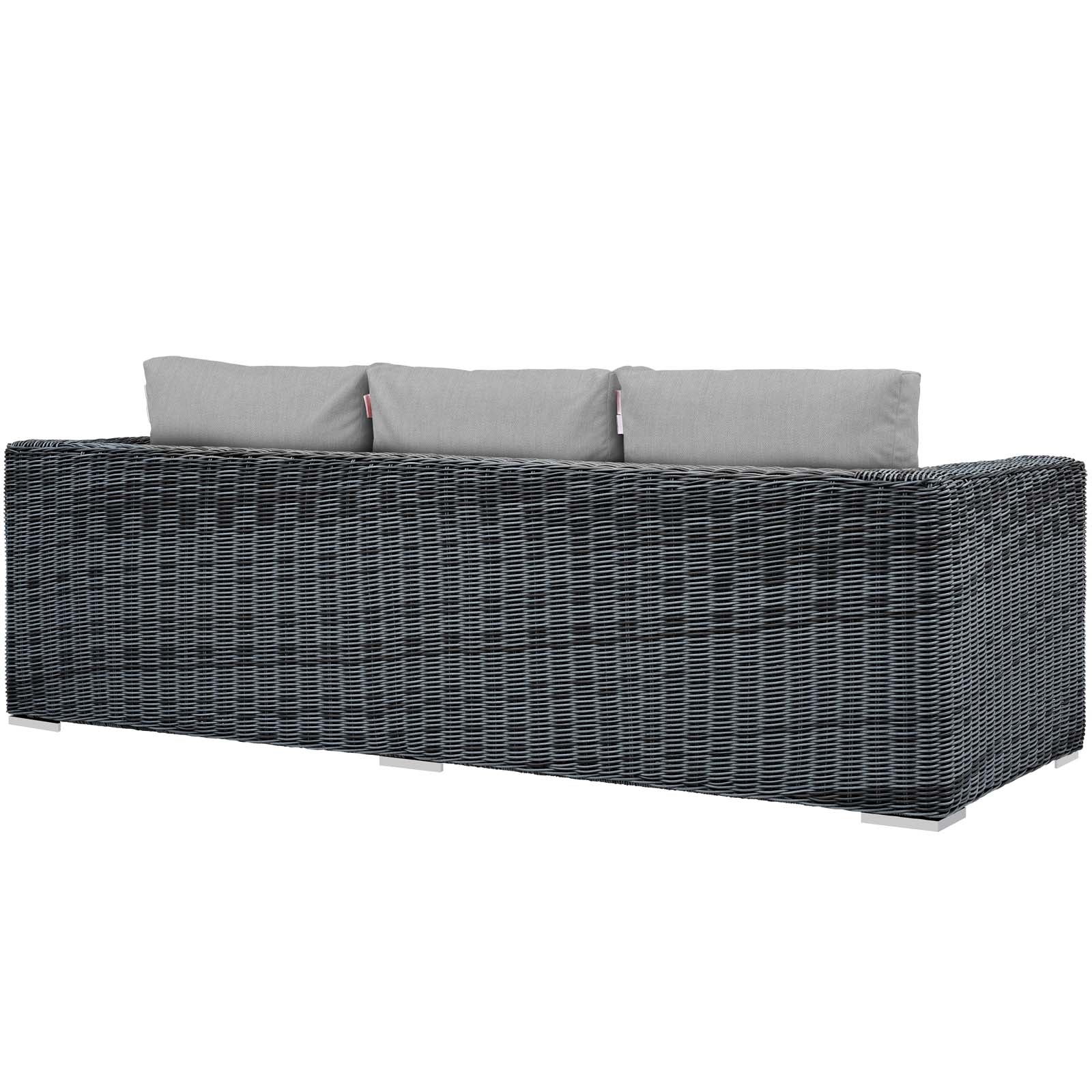 Modway Outdoor Sofas - Summon Outdoor Patio Sunbrella Sofa Canvas Gray