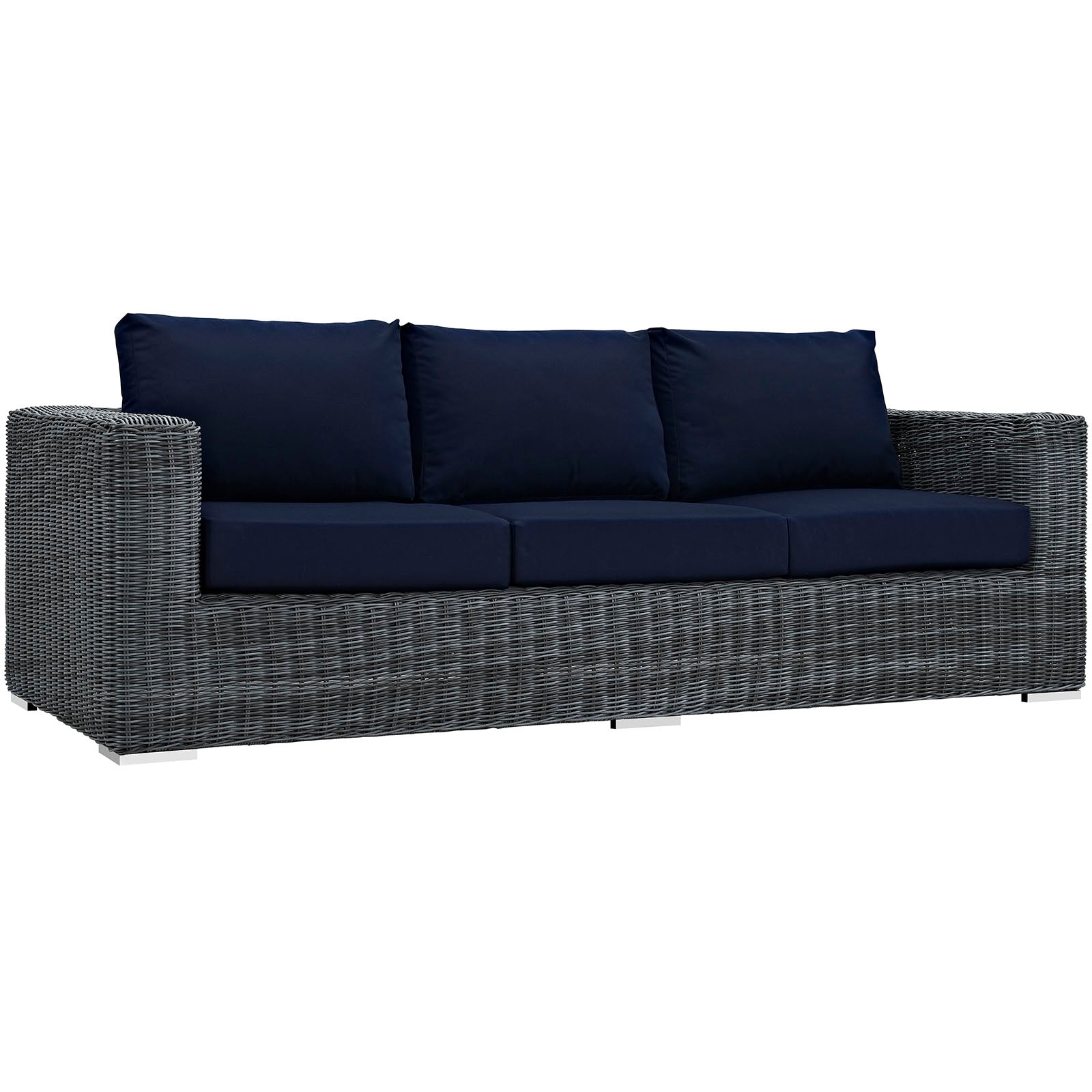 Modway Outdoor Sofas - Summon Outdoor Sofa Canvas Navy