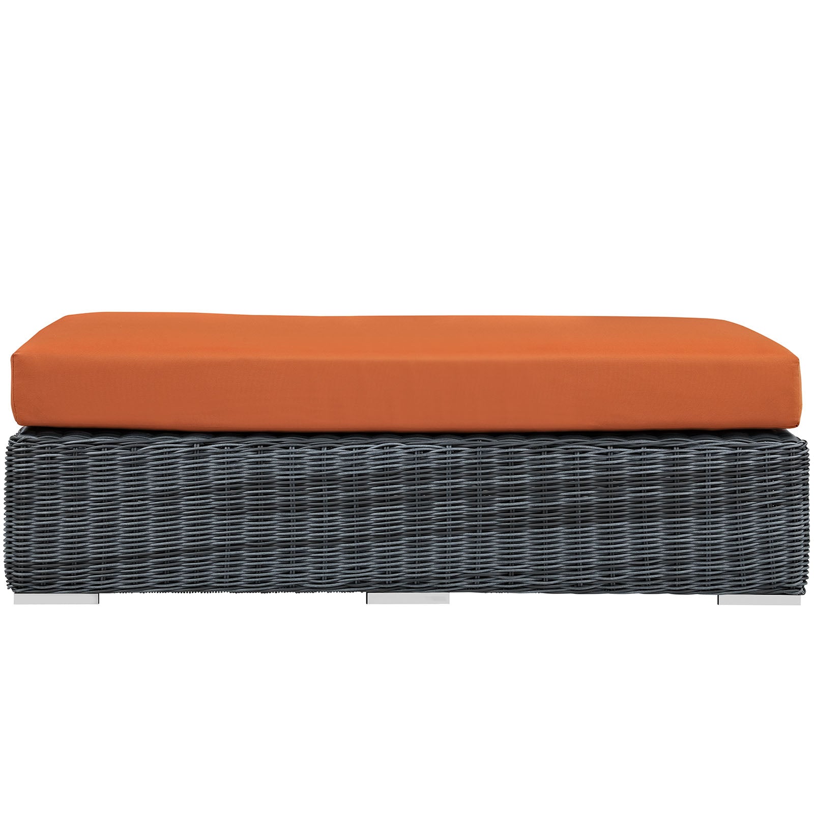 Modway Outdoor Stools & Benches - Summon Outdoor Patio Sunbrella Rectangle Ottoman Canvas Tuscan