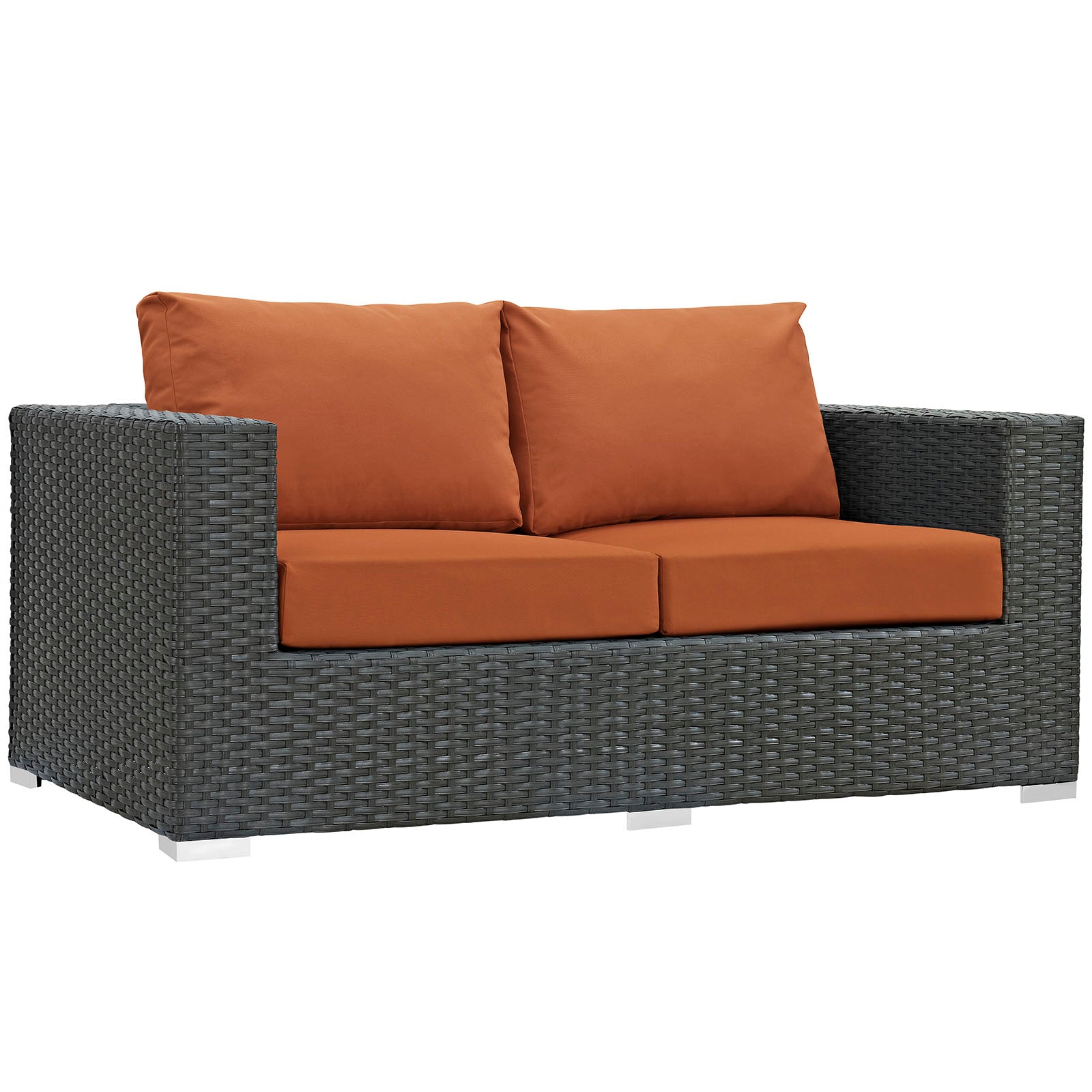 Modway Outdoor Conversation Sets - Sojourn 8 Piece Outdoor Patio Sunbrella Sectional Set Canvas Tuscan EEI-1880-CHC-TUS-SET