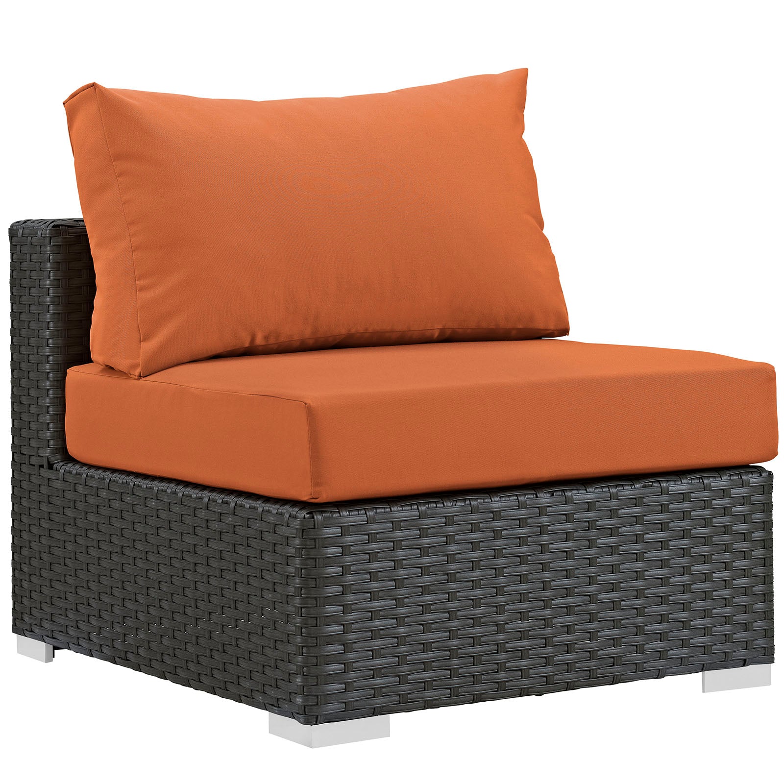 Modway Outdoor Conversation Sets - Sojourn 7 Piece Outdoor Patio Sectional Set Canvas Tuscan