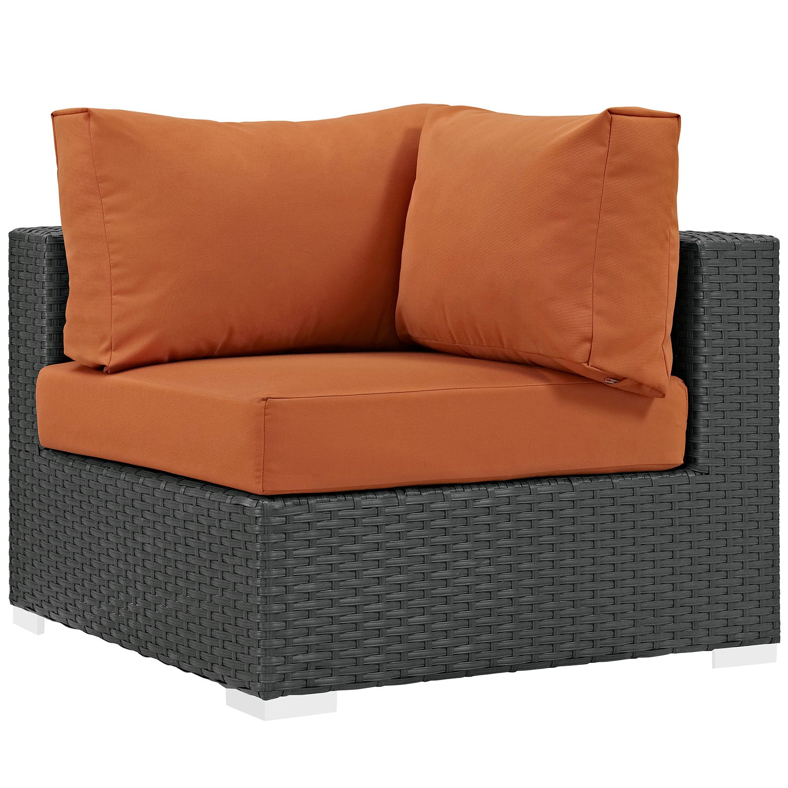 Modway Outdoor Conversation Sets - Sojourn 7 Piece Outdoor Patio Sectional Set Canvas Tuscan
