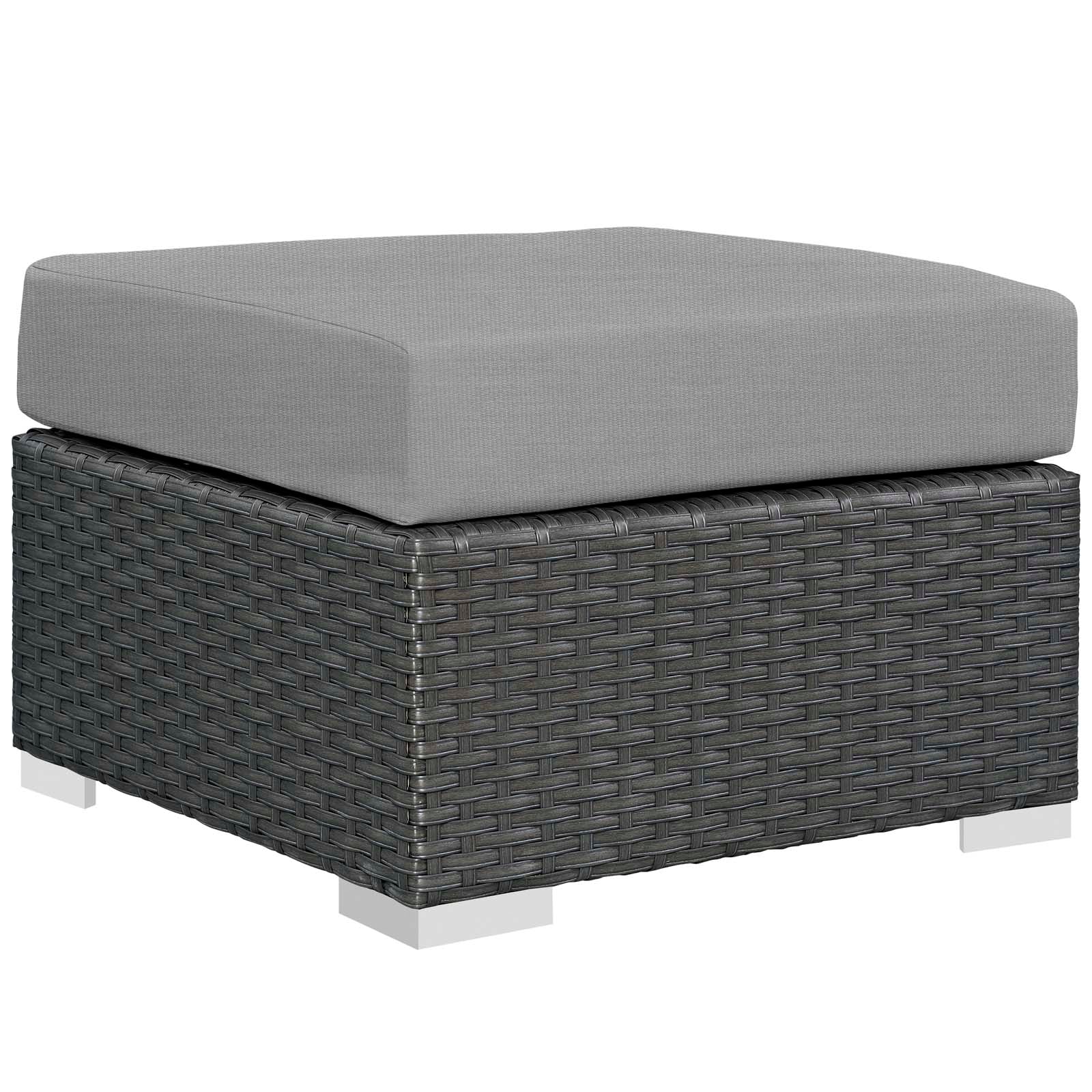 Sojourn 3 Piece Outdoor Patio Sectional Set Canvas Gray