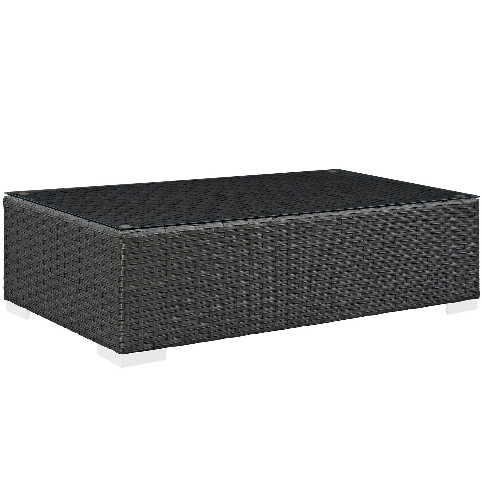 Modway Outdoor Conversation Sets - Sojourn 3 Piece Outdoor Patio Sunbrella Sectional Set Navy