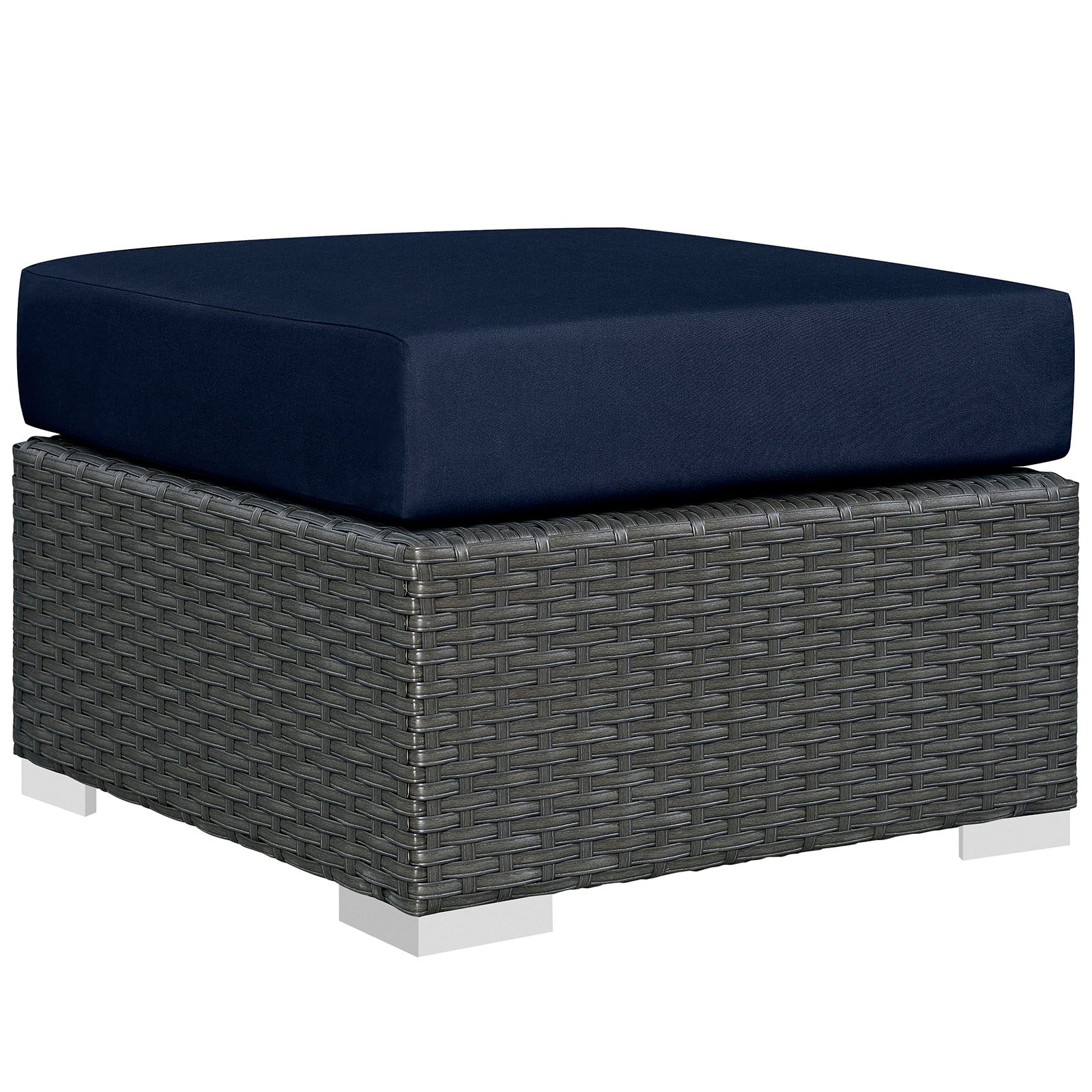 Sojourn 5 Piece Outdoor Patio Sectional Set Navy
