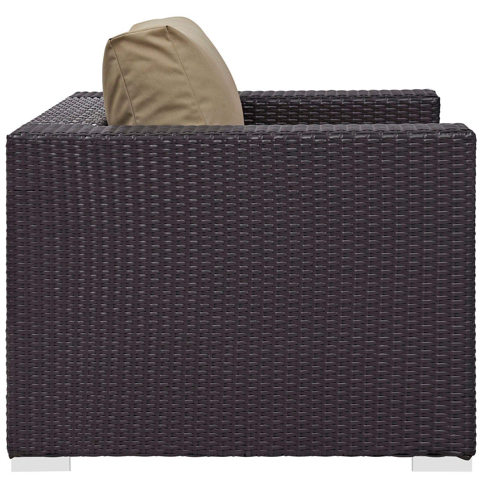 Modway Outdoor Chairs - Convene Armchair Espresso Mocha