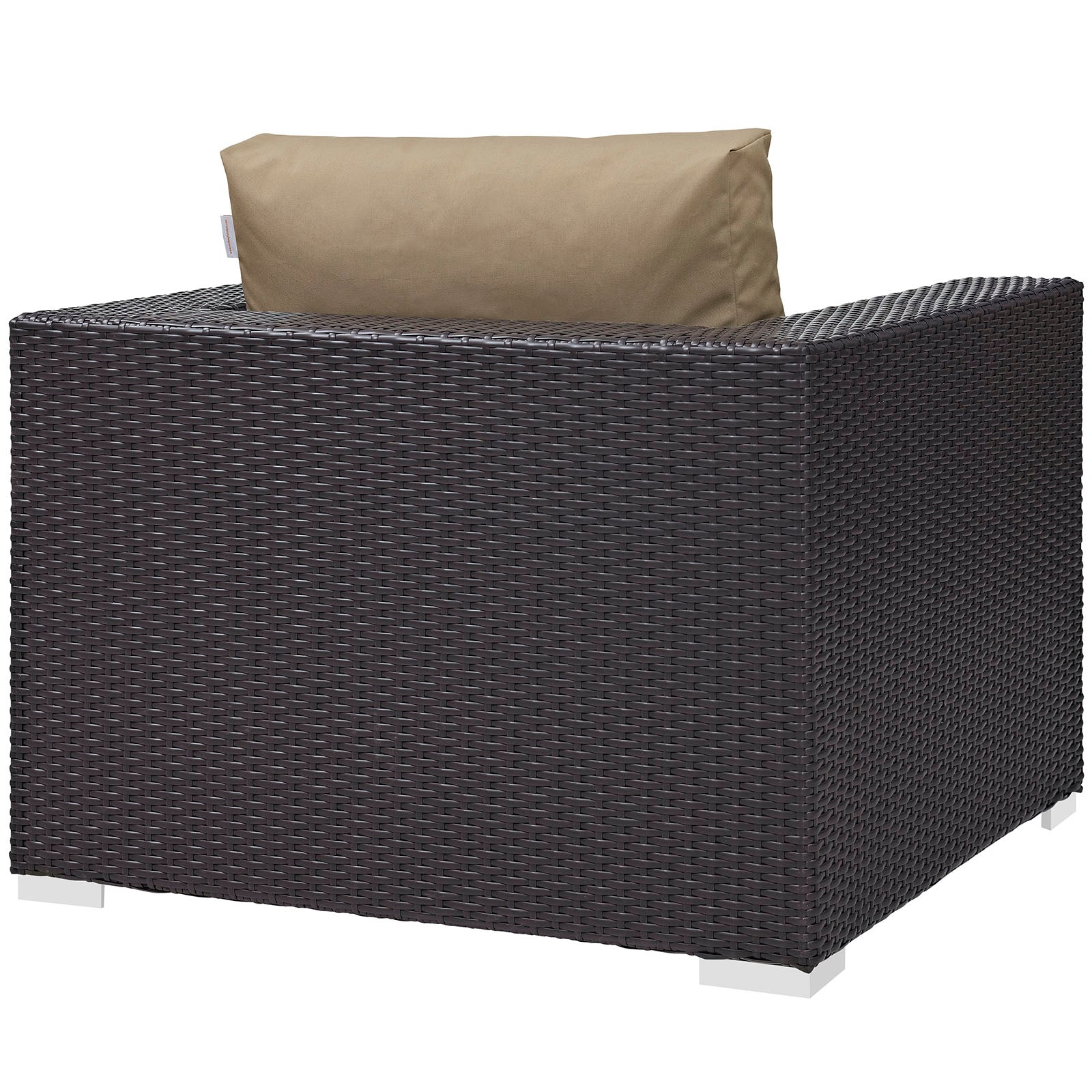 Modway Outdoor Chairs - Convene Armchair Espresso Mocha