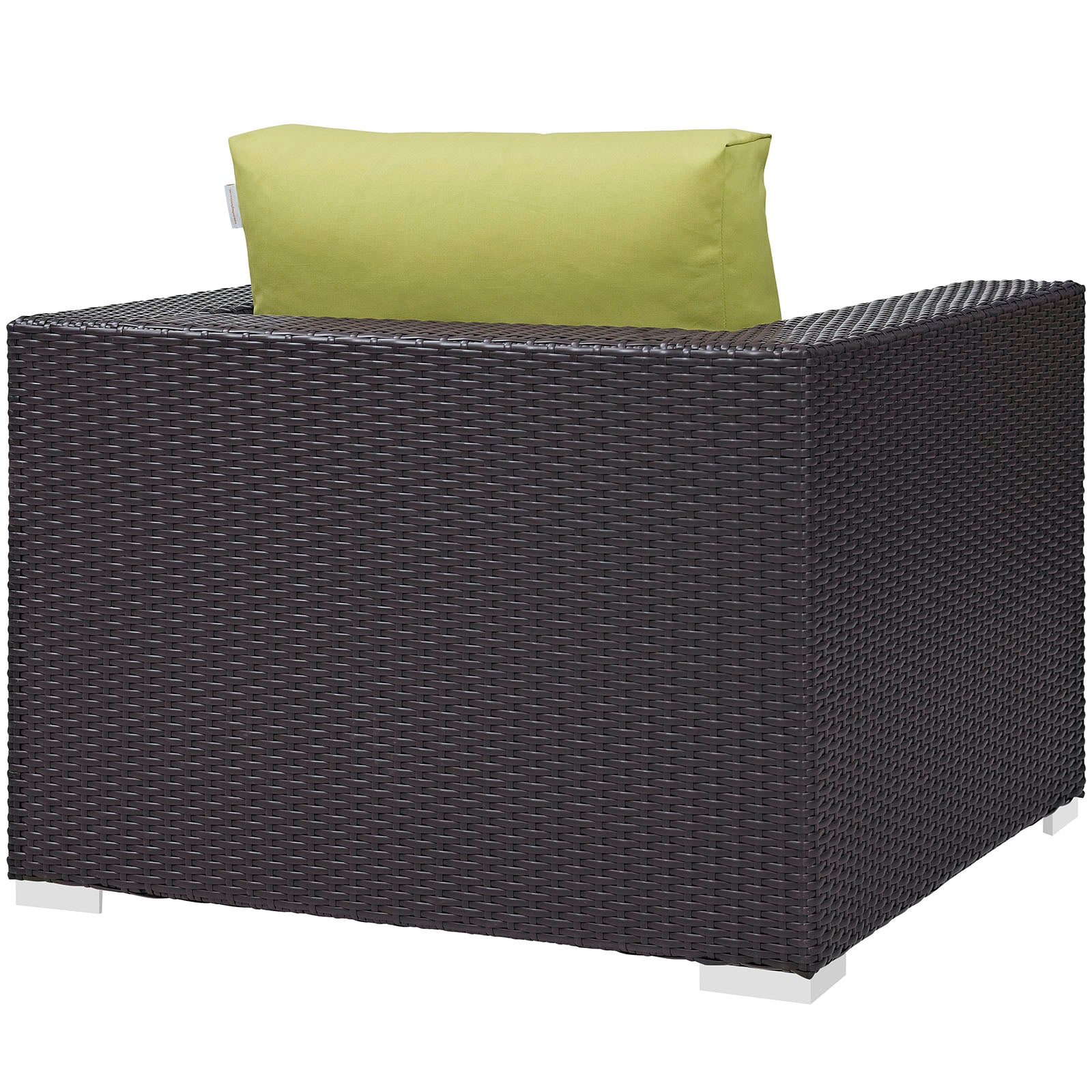 Modway Outdoor Chairs - Convene Outdoor Patio Armchair Espresso Peridot
