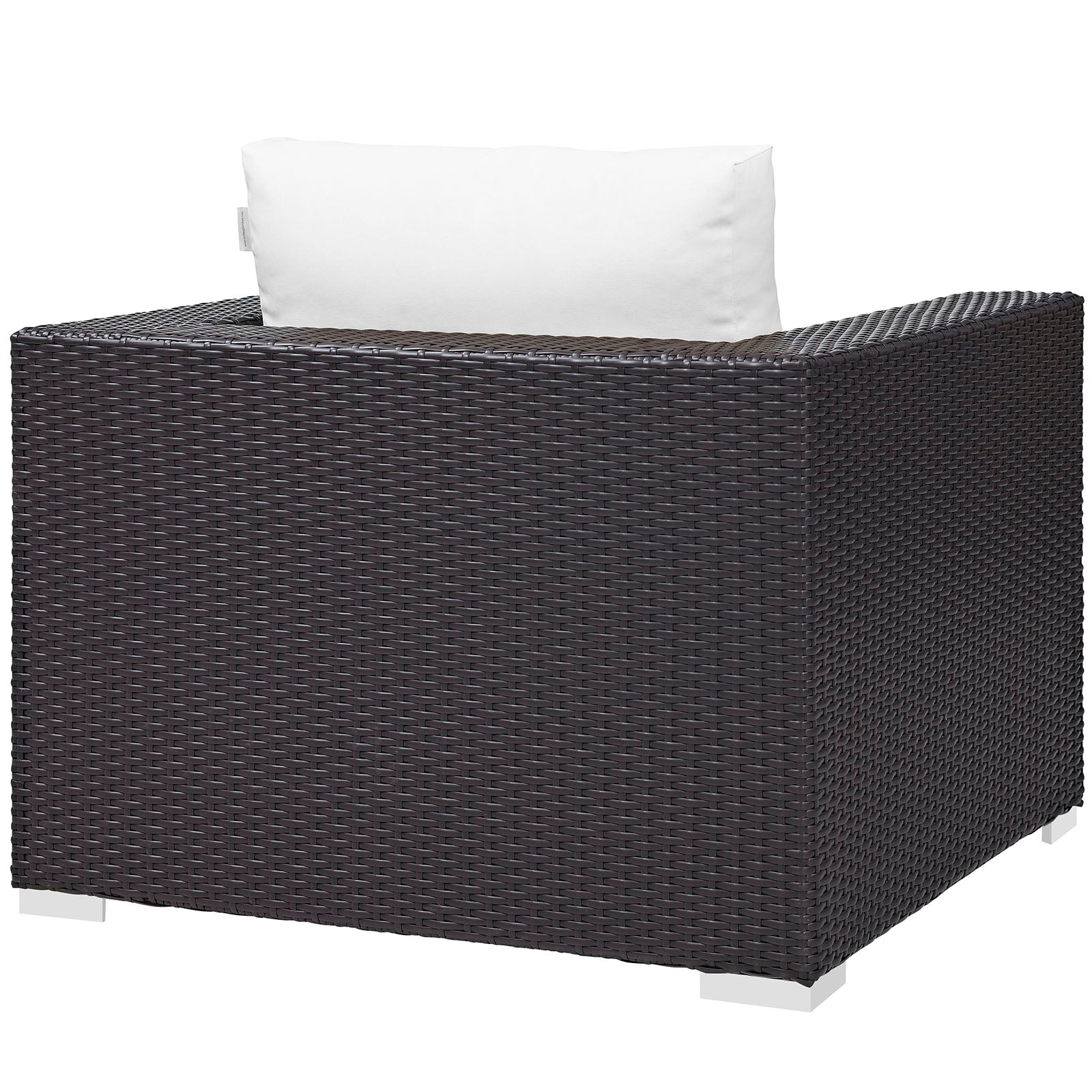 Modway Outdoor Chairs - Convene Outdoor Patio Armchair Espresso White
