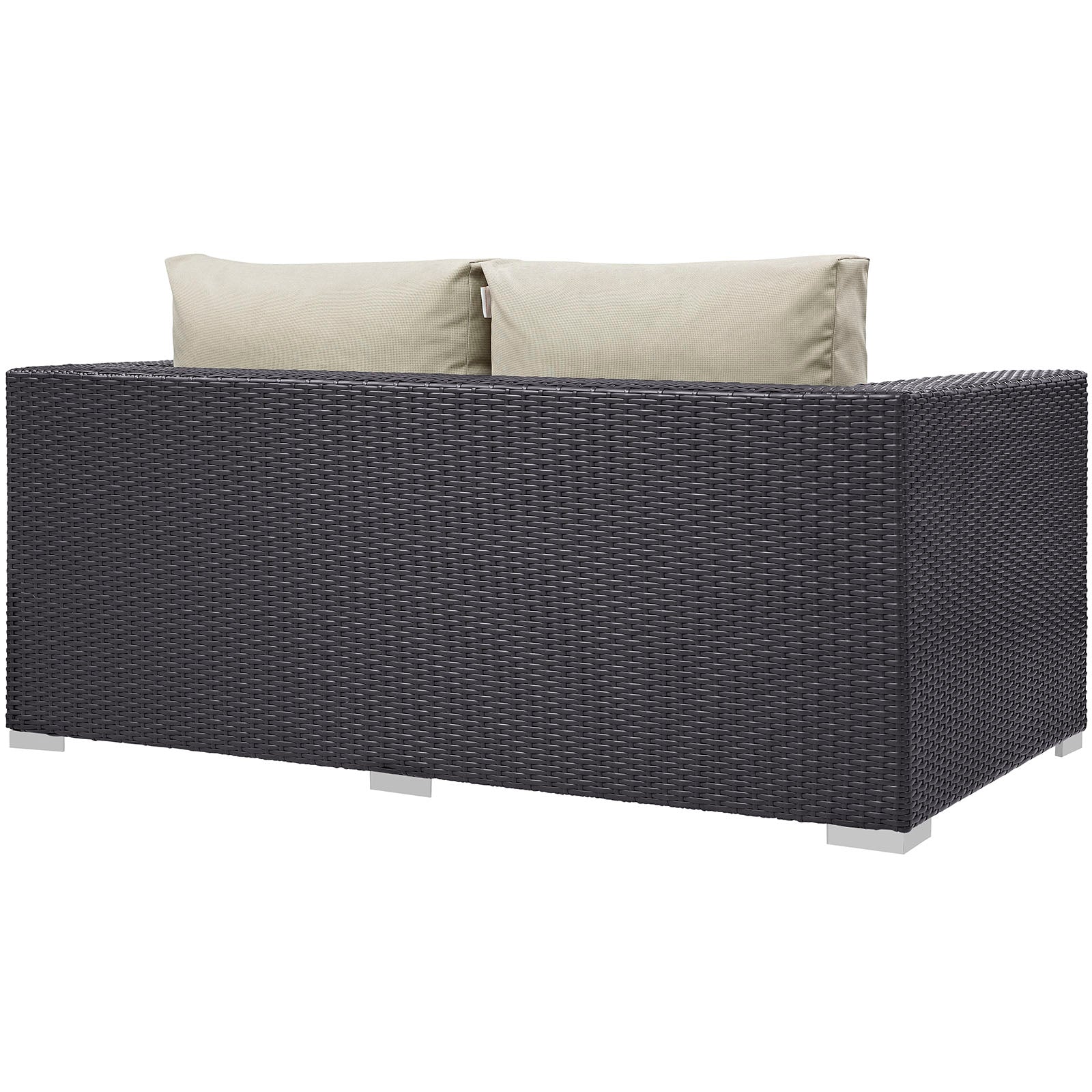 Modway Outdoor Sofas - Convene Outdoor Loveseat Espresso & Beige