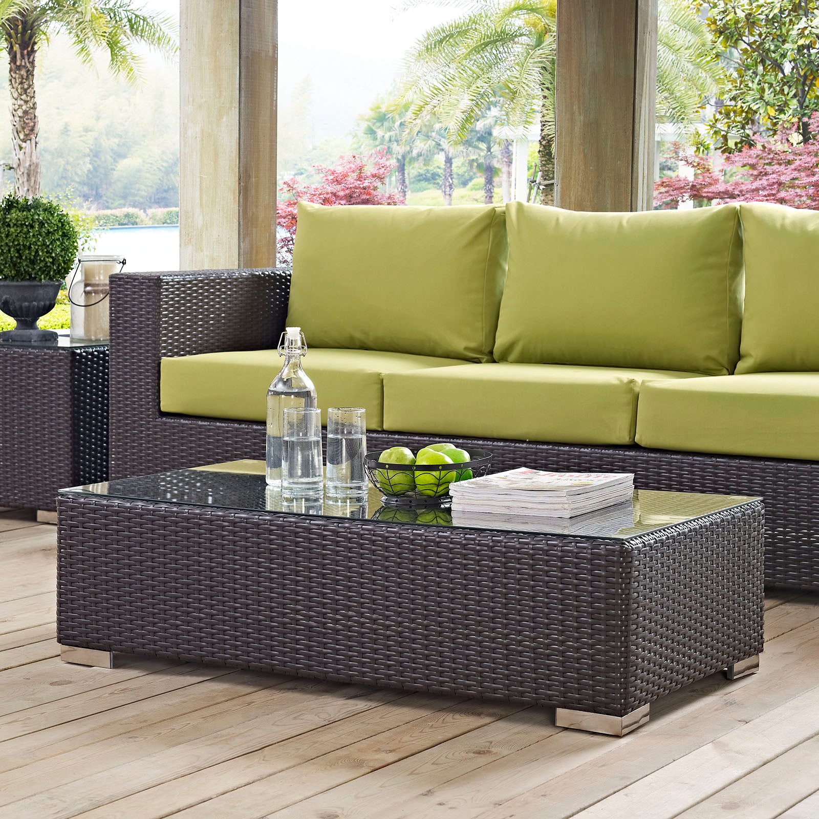 Modway Outdoor Coffee Tables - Convene Outdoor Patio Coffee Table Espresso