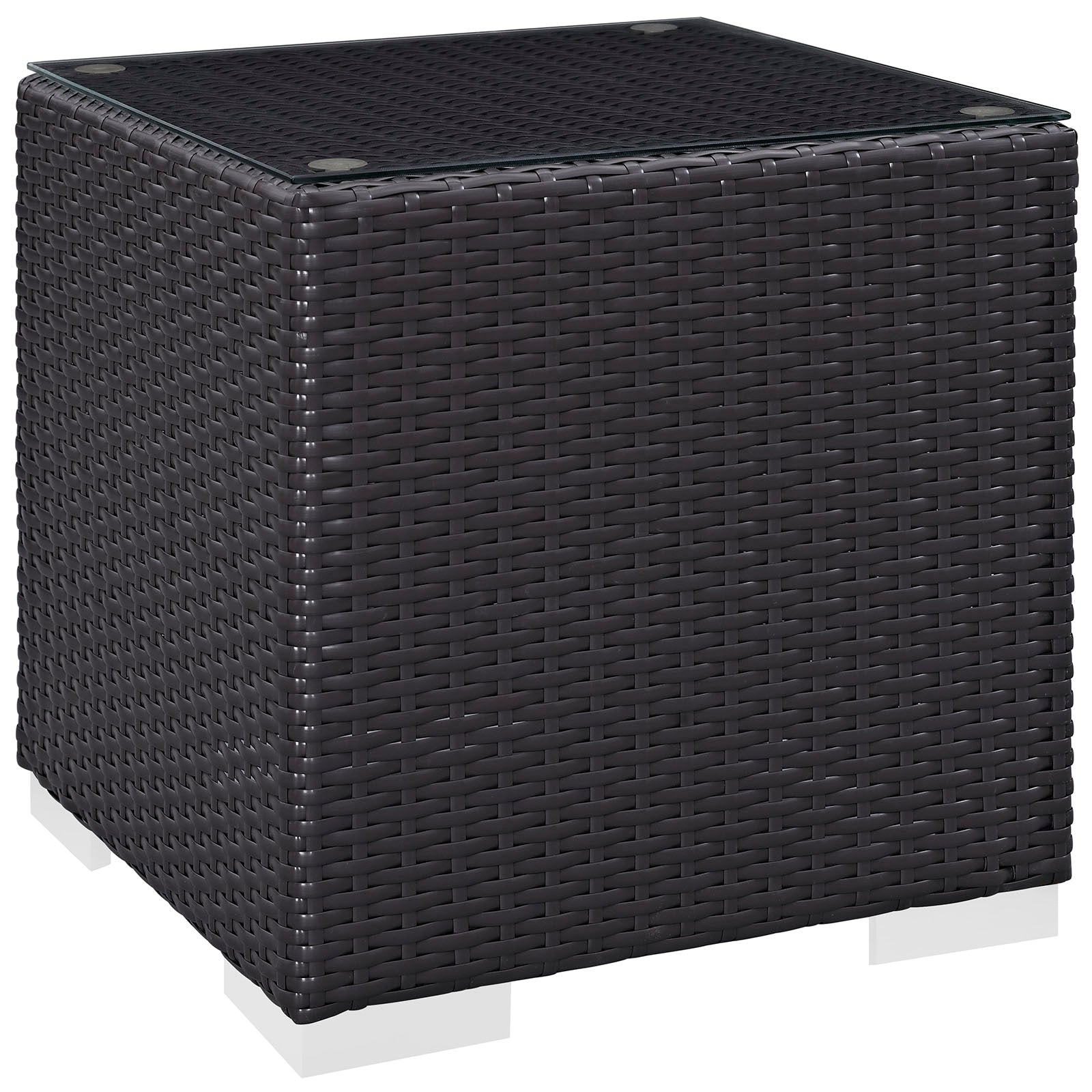 Modway Outdoor Side Tables - Convene Square Side Table Espresso