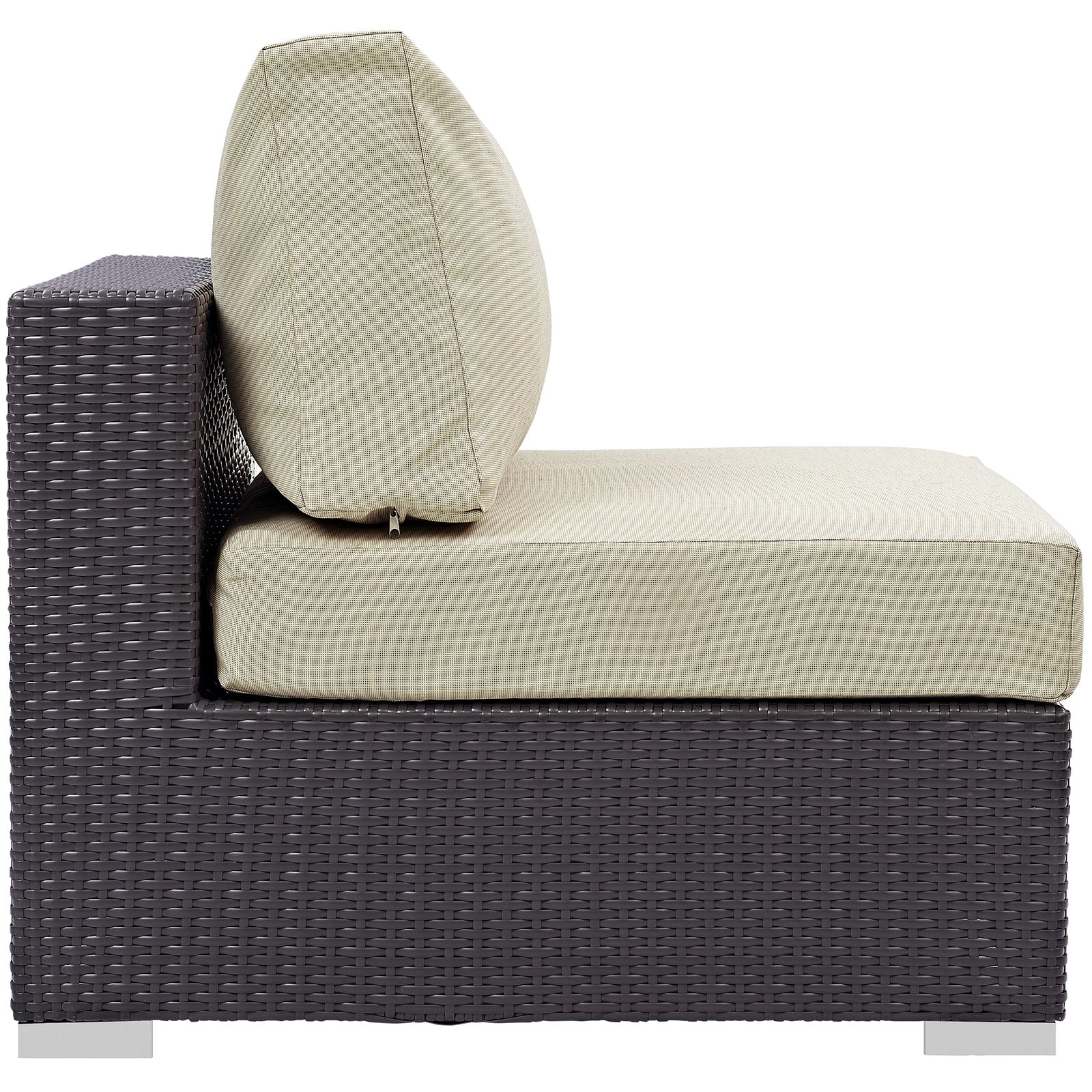 Modway Outdoor Chairs - Convene Outdoor Patio Armless Espresso Beige
