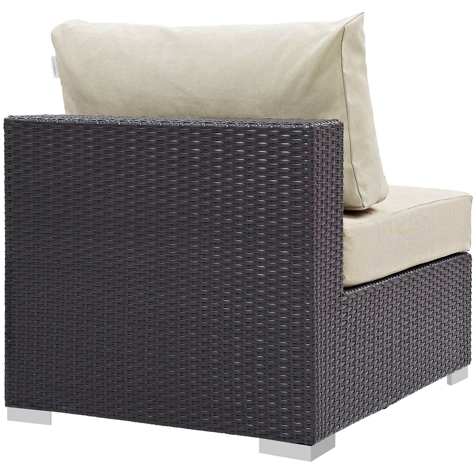 Modway Outdoor Chairs - Convene Outdoor Patio Armless Espresso Beige