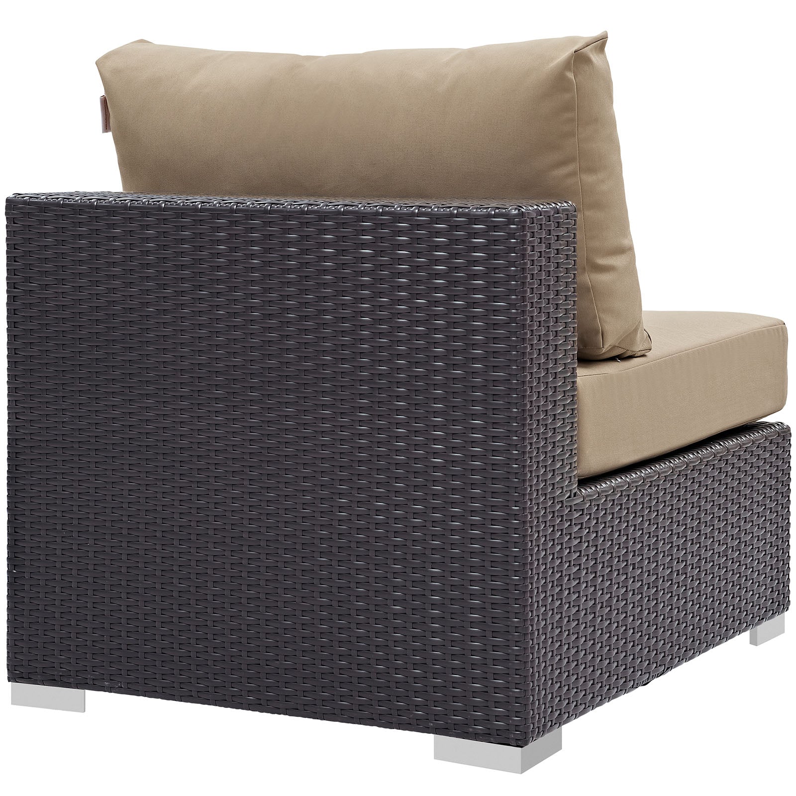 Modway Outdoor Chairs - Convene Outdoor Patio Armless Espresso Mocha