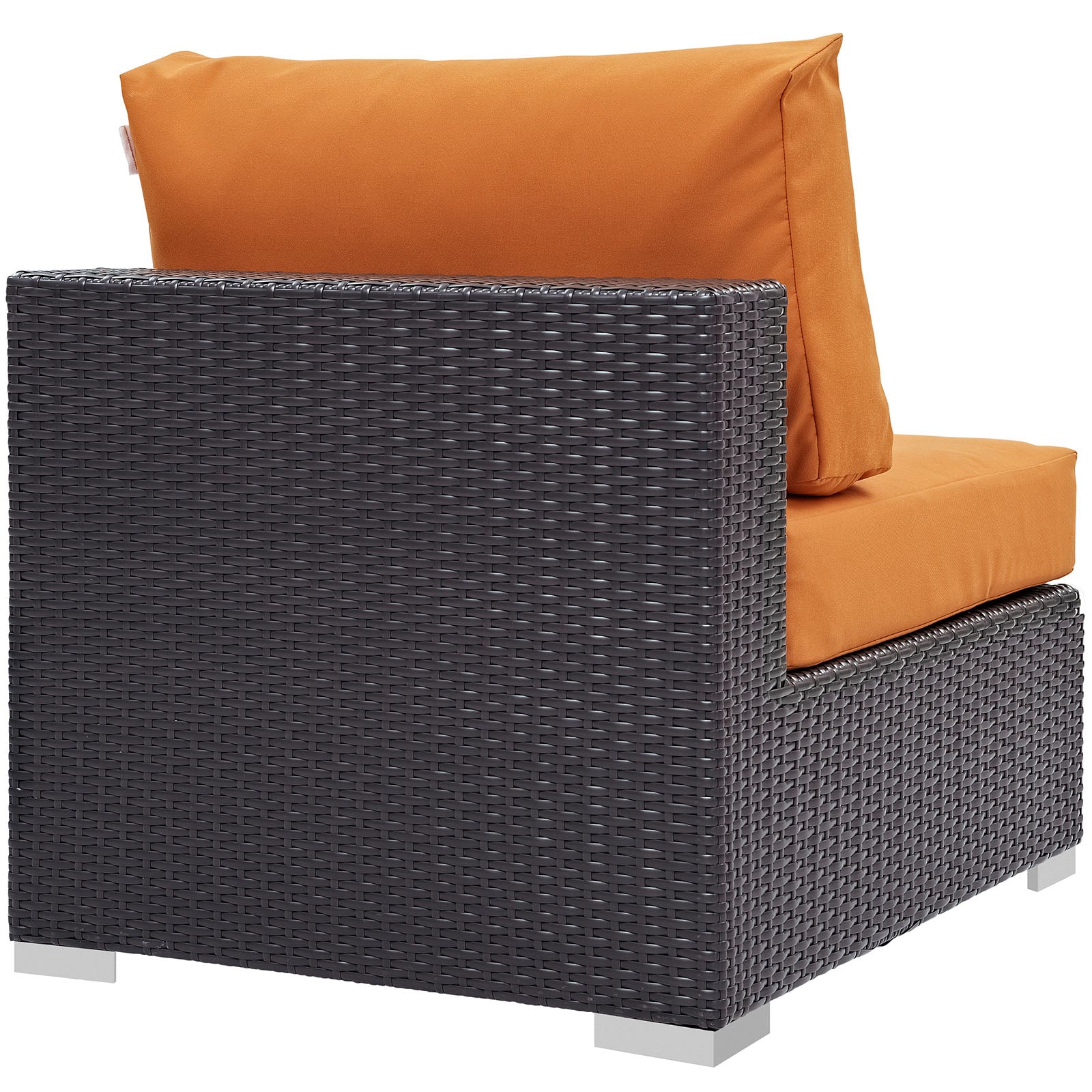 Modway Outdoor Chairs - Convene Outdoor Patio Armless Chair Espresso & Orange