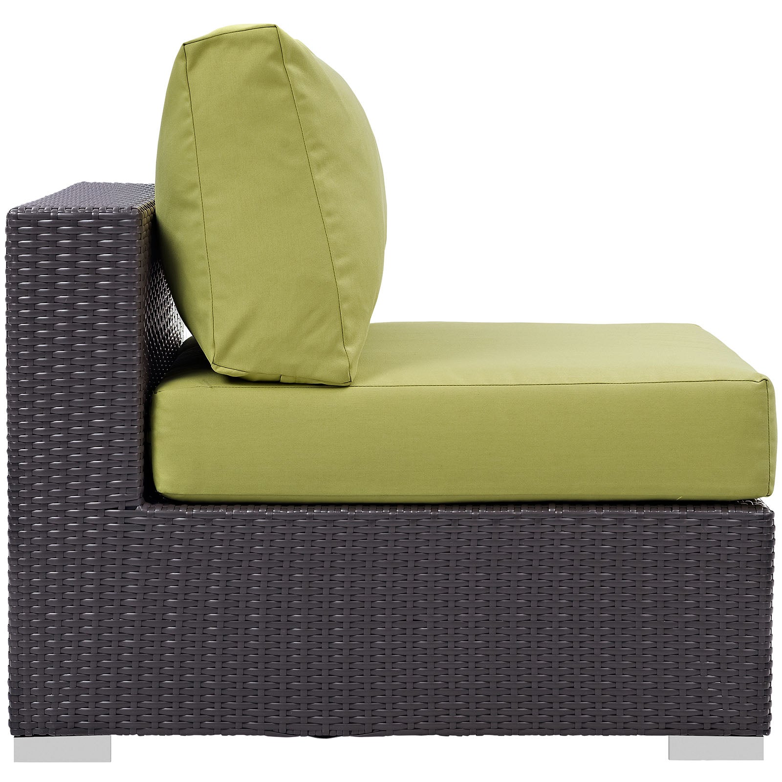 Modway Outdoor Chairs - Convene Outdoor Patio Armless Espresso Peridot