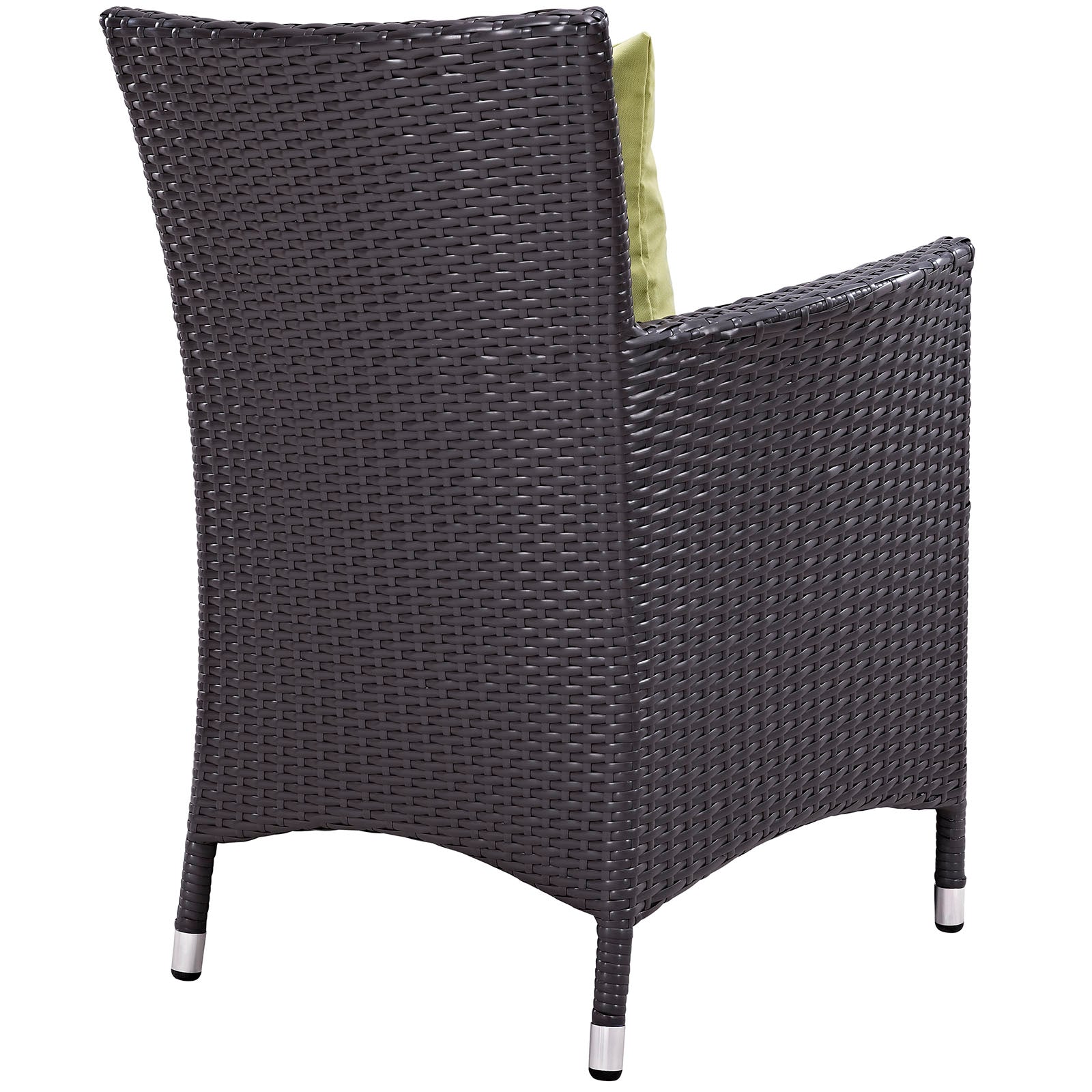 Modway Outdoor Dining Chairs - Convene Dining Outdoor Patio Armchair Espresso Peridot