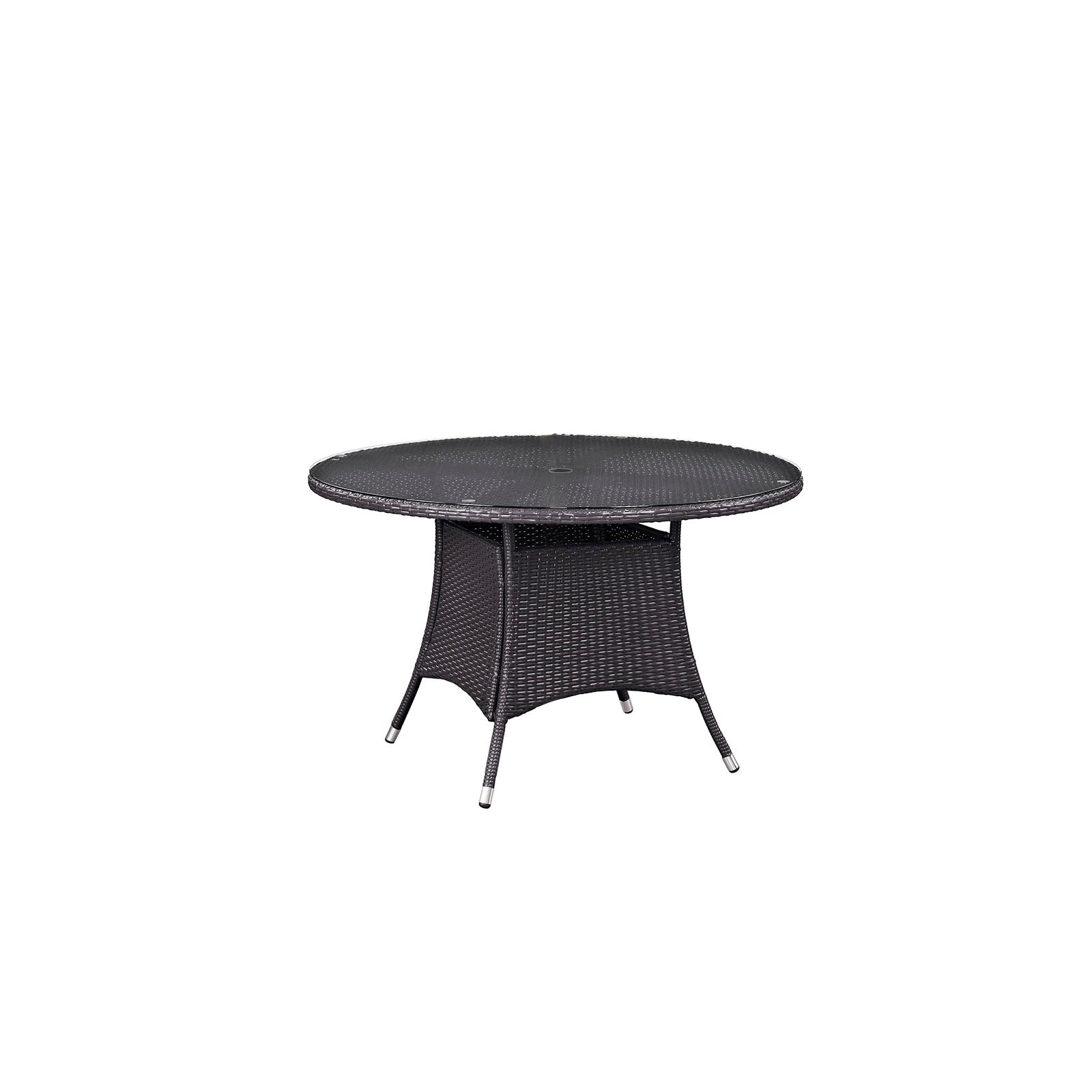 Modway Outdoor Dining Tables - Convene 47" Round Outdoor Dining Table Espresso