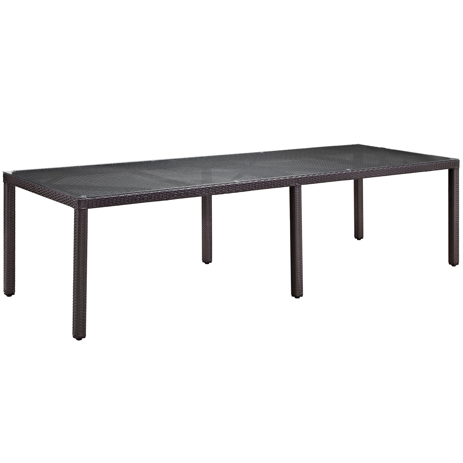 Modway Outdoor Dining Tables - Convene 114" Outdoor Dining Table Espresso