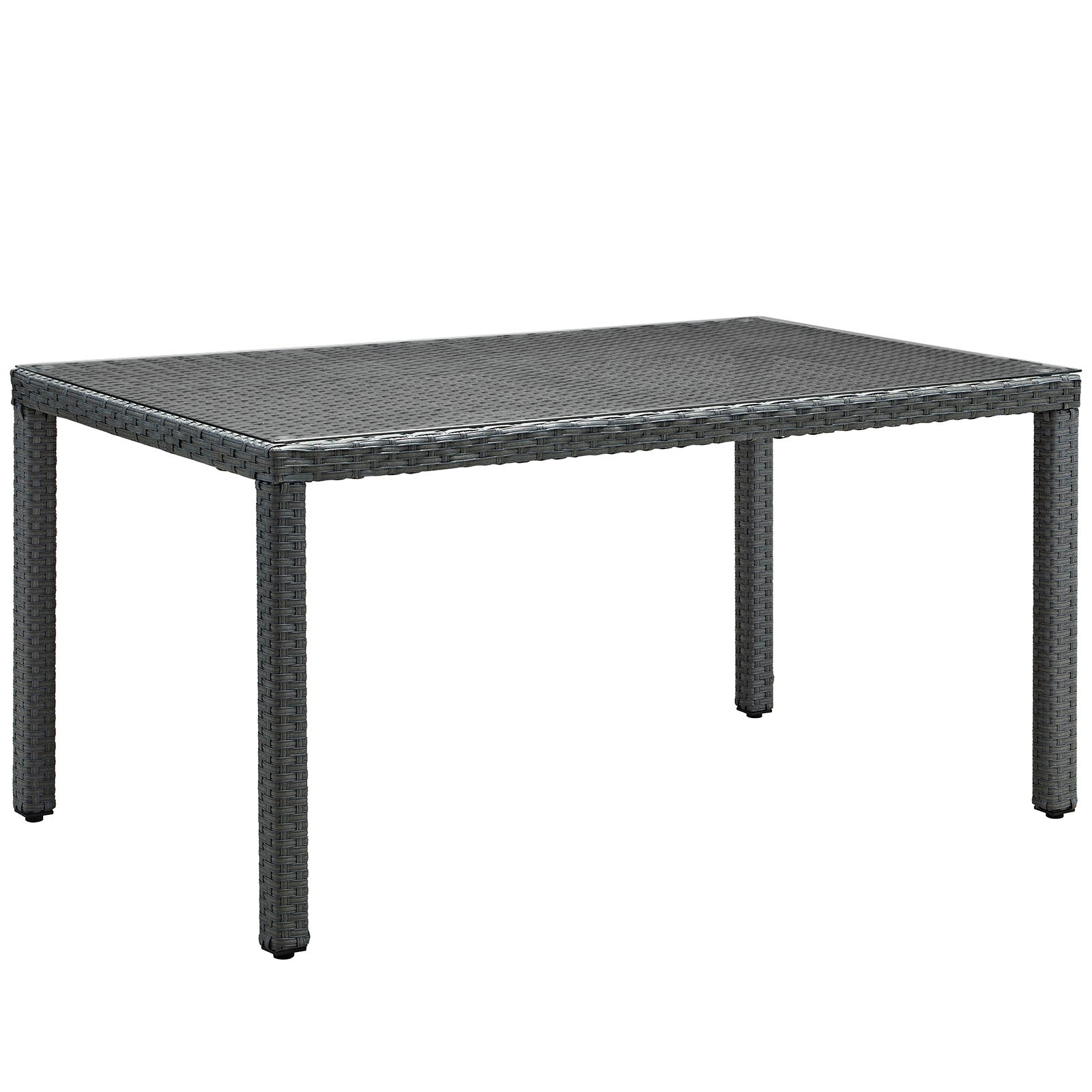 Modway Outdoor Dining Tables - Sojourn 59" Outdoor Dining Table Chocolate
