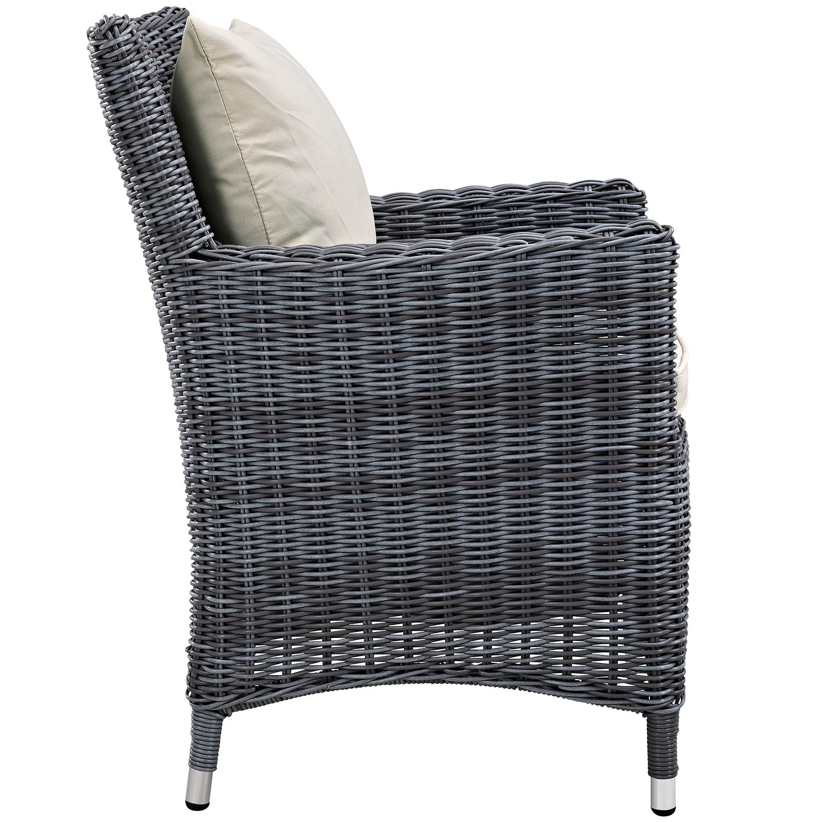 Summon Dining Outdoor Patio Sunbrella Armchair Antique Canvas Beige