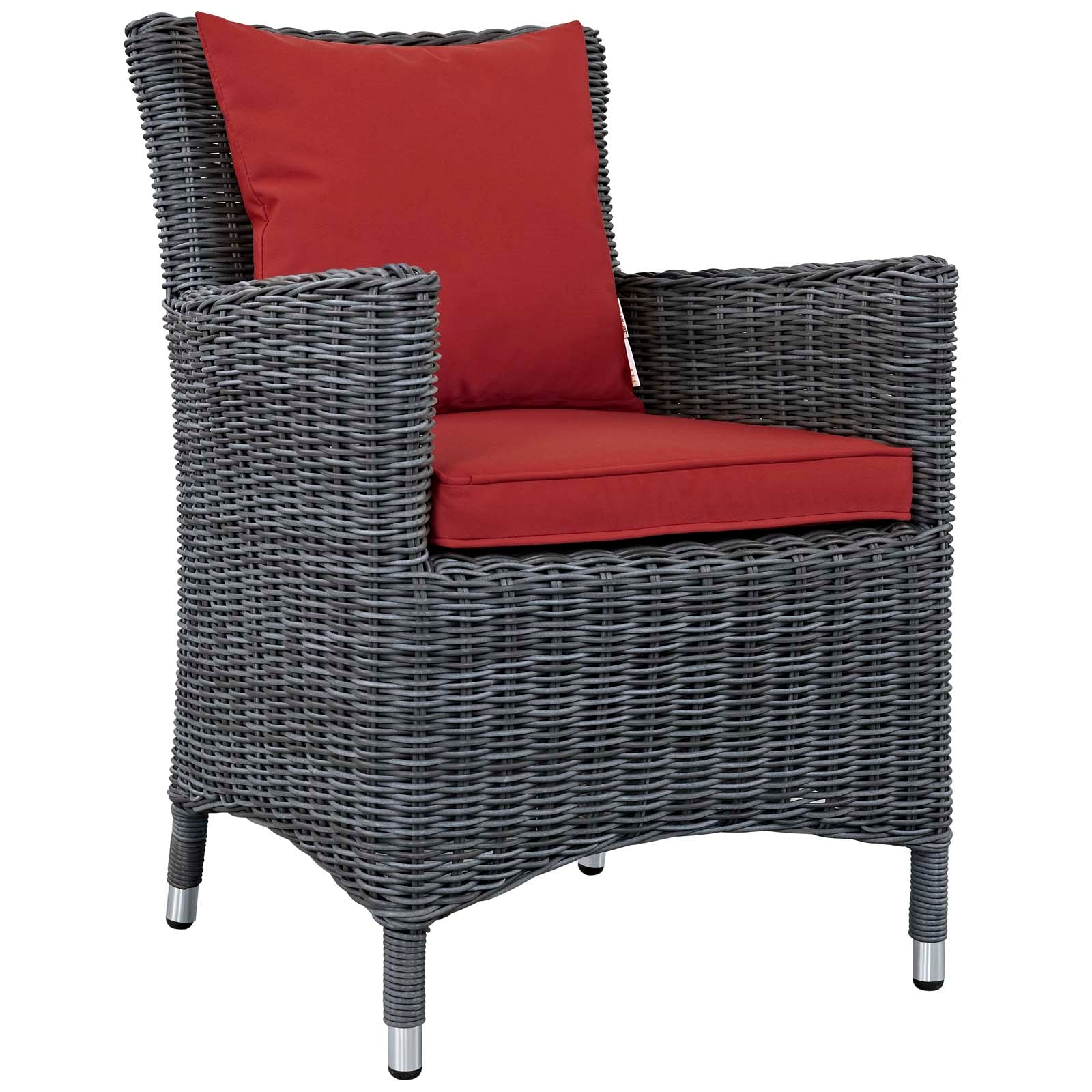 Summon Dining Outdoor Patio Sunbrella Armchair Canvas Red