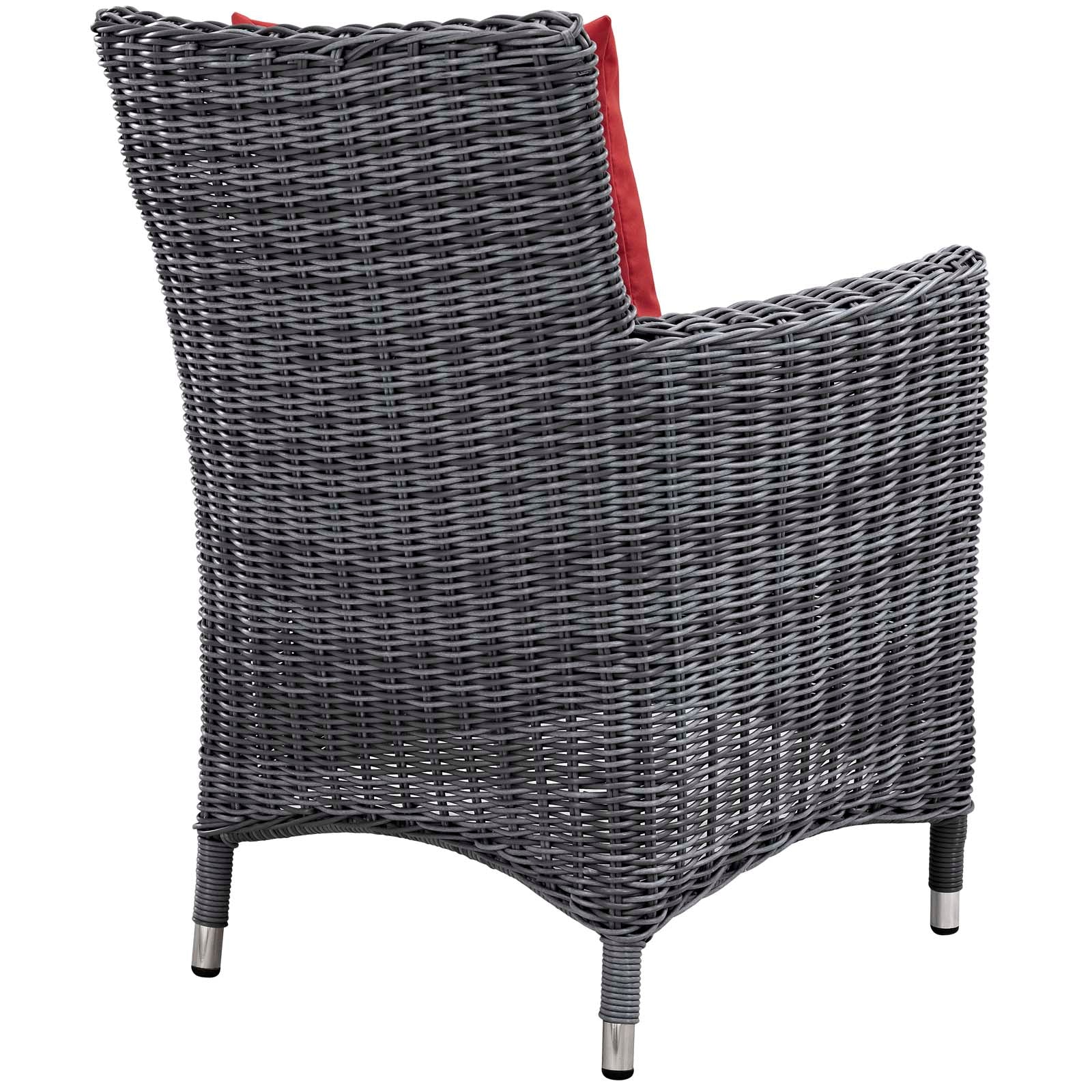 Summon Dining Outdoor Patio Sunbrella Armchair Canvas Red