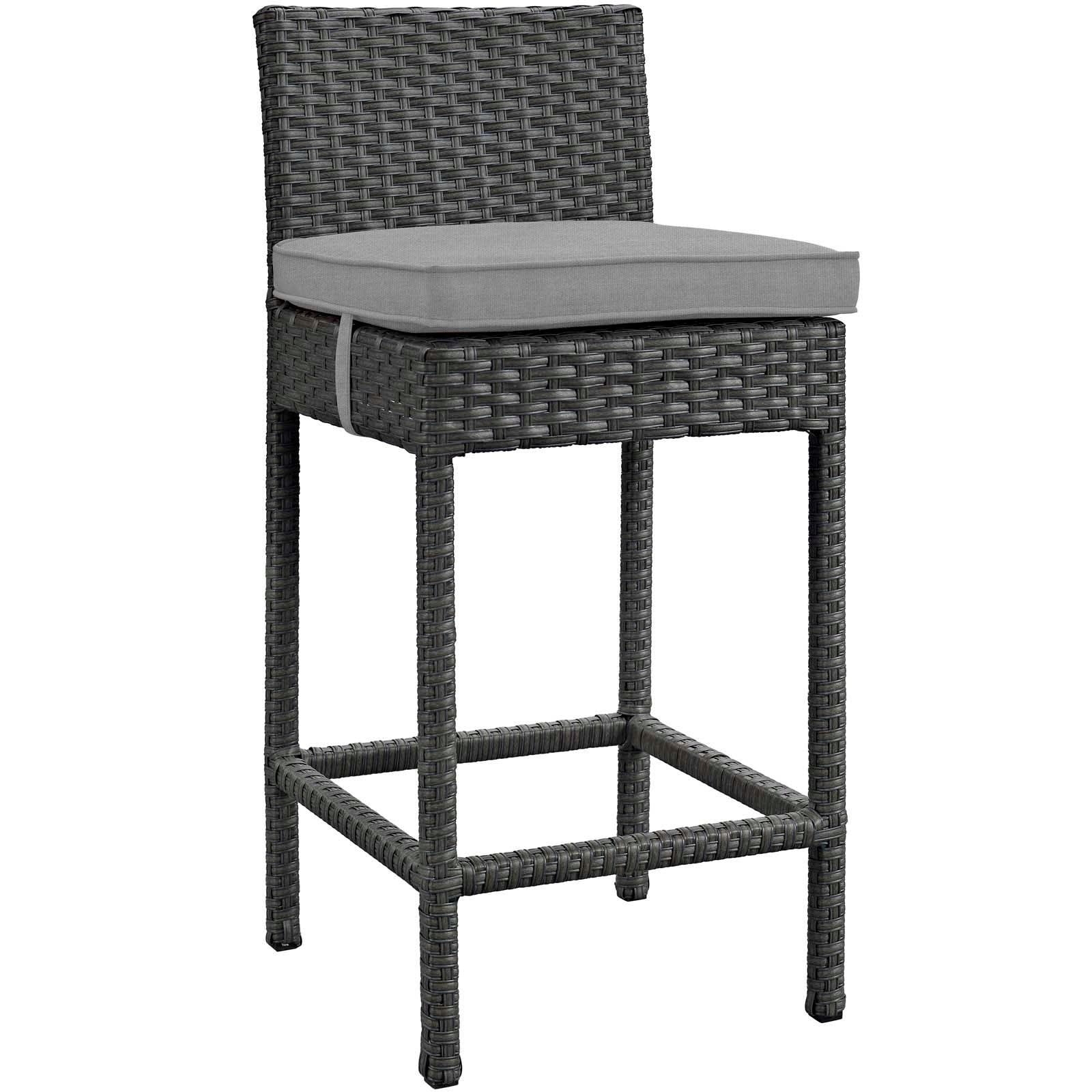 Modway Outdoor Barstools - Sojourn Outdoor Patio Sunbrella Bar Stool Canvas Gray