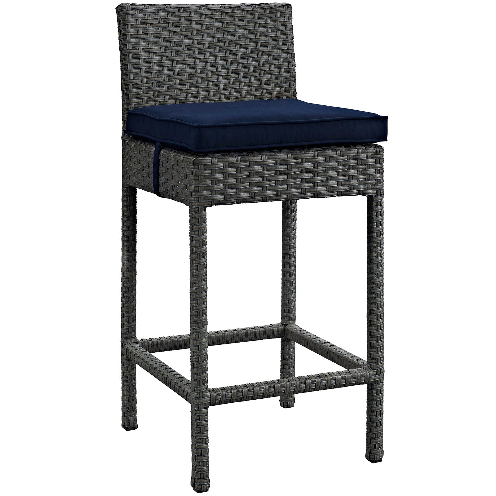 Modway Outdoor Barstools - Sojourn Outdoor Patio Sunbrella Bar Stool Canvas Navy