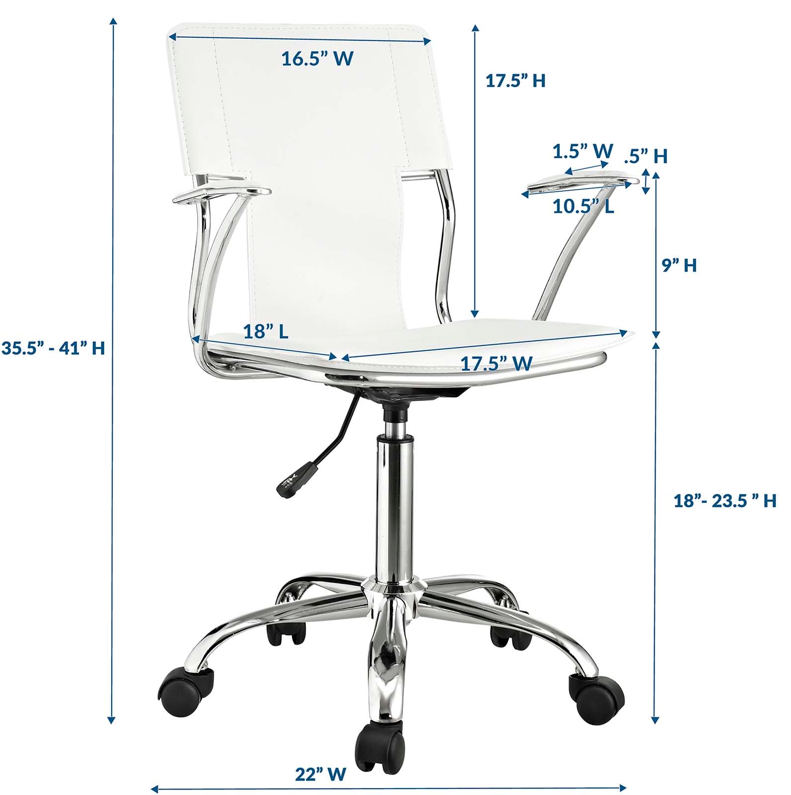 Modway Task Chairs - Studio Office Chair White