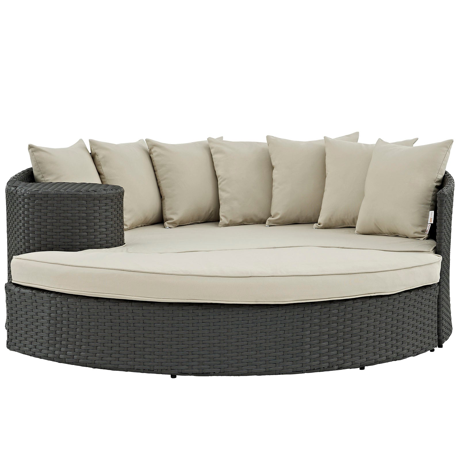Modway Patio Daybeds - Sojourn Outdoor Patio Sunbrella 71"W Daybed Antique Canvas Beige