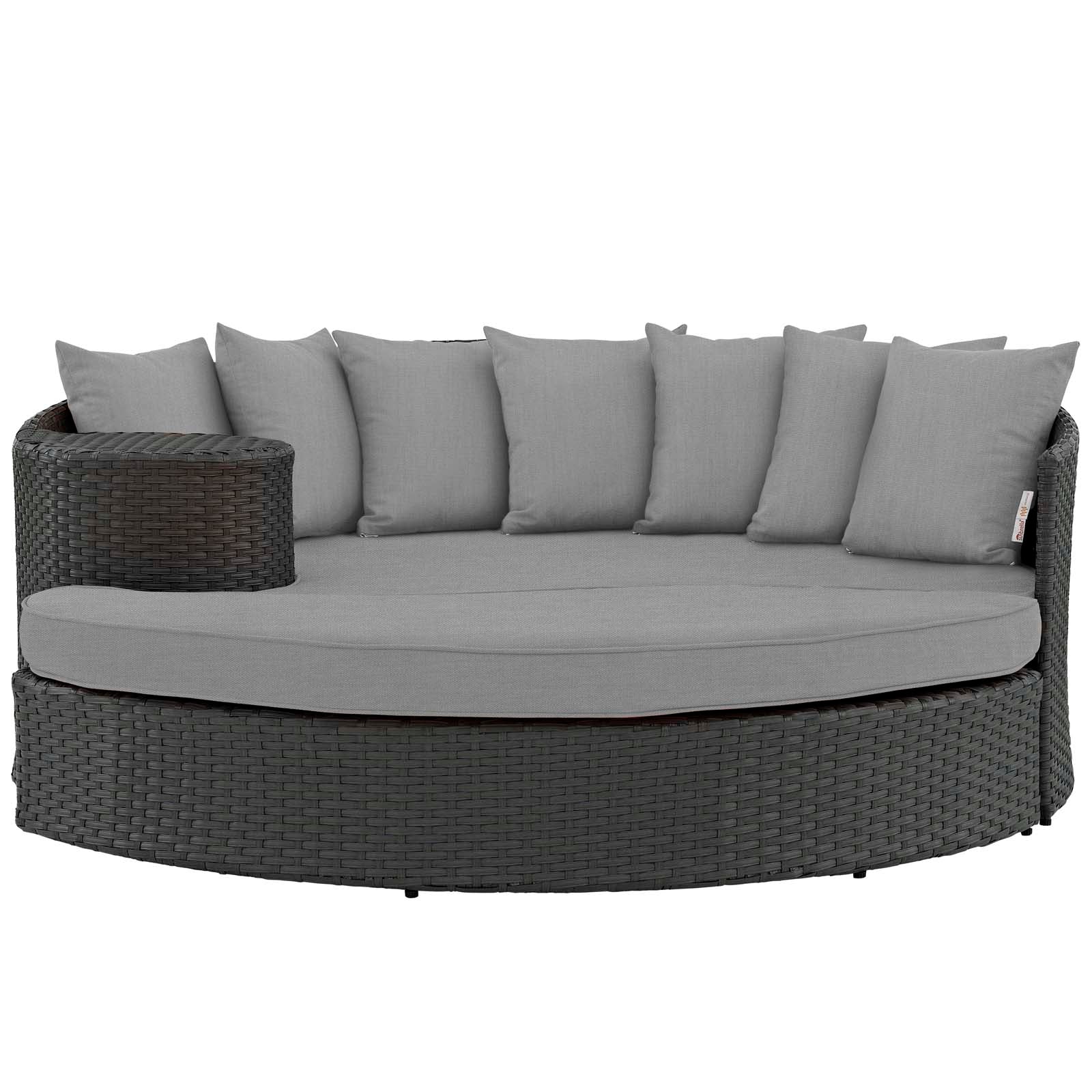 Modway Patio Daybeds - Sojourn Outdoor Patio Sunbrella 71"W Daybed Canvas Gray