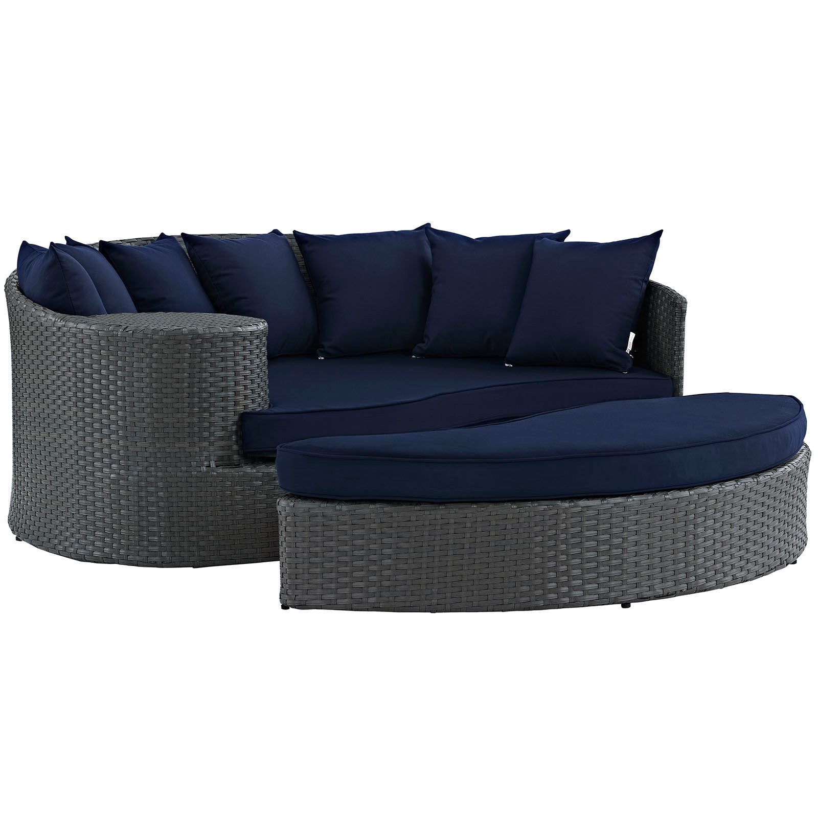 Modway Patio Daybeds - Sojourn Outdoor Patio Daybed Canvas Navy