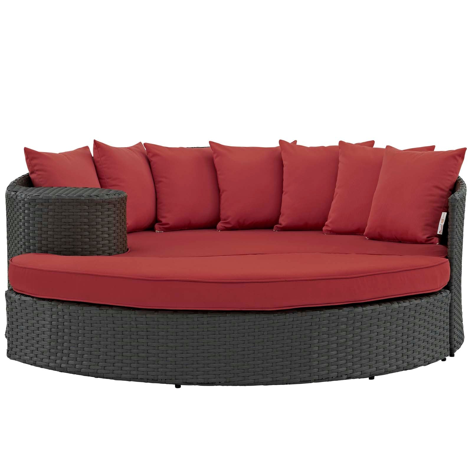 Modway Patio Daybeds - Sojourn Outdoor Patio Sunbrella Daybed Canvas Red 71"W