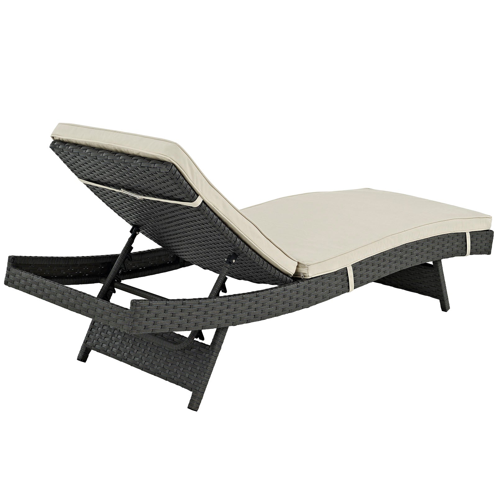 Modway Outdoor Loungers - Sojourn Outdoor Patio Sunbrella Chaise Antique Canvas Beige