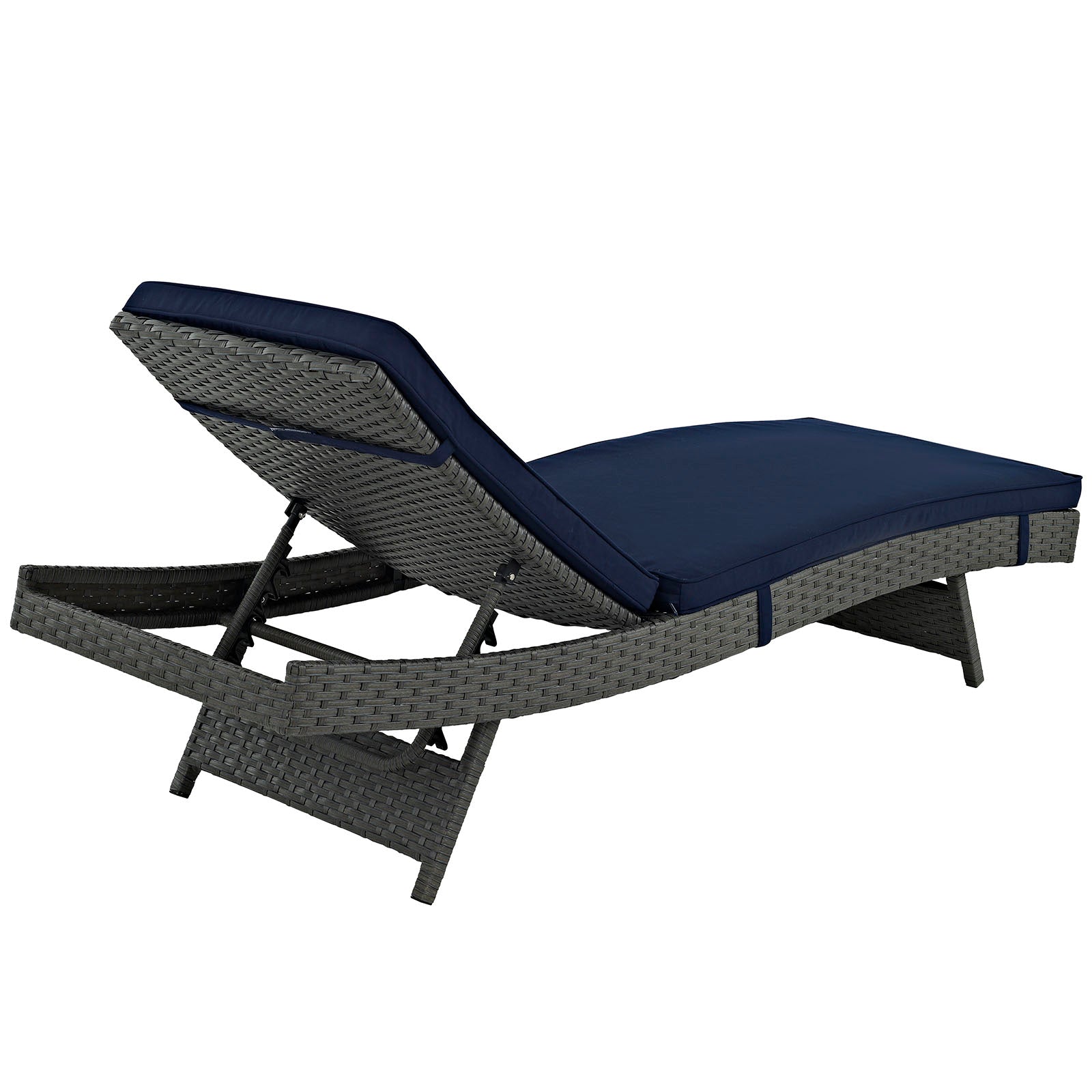 Modway Outdoor Loungers - Sojourn Outdoor Sunbrella Chaise Canvas Navy