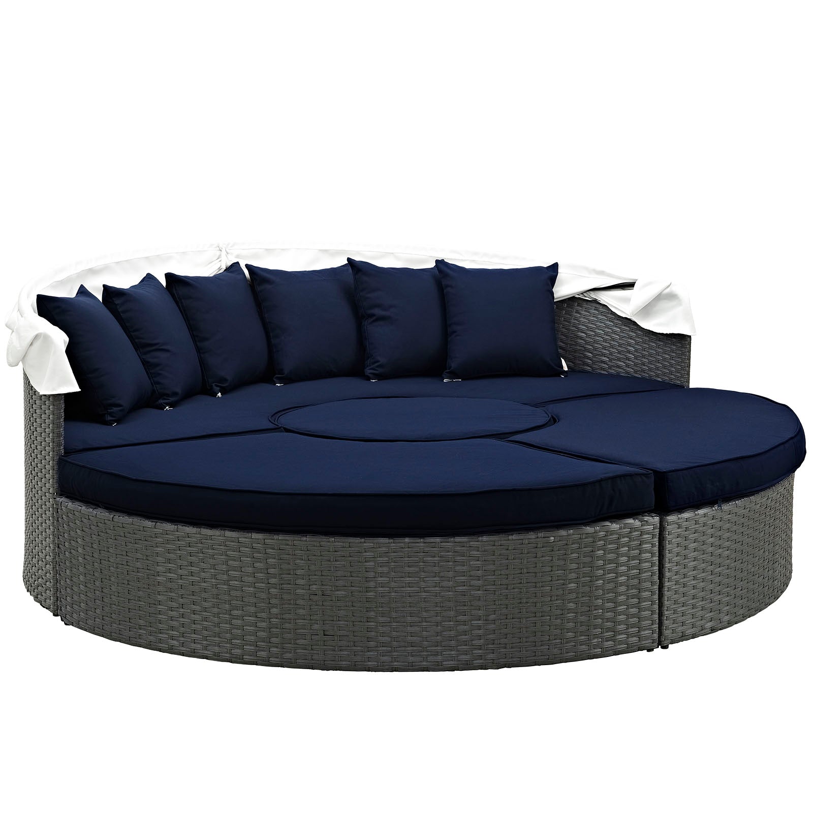 Modway Patio Daybeds - Sojourn Outdoor Patio Sunbrella Daybed Canvas Navy