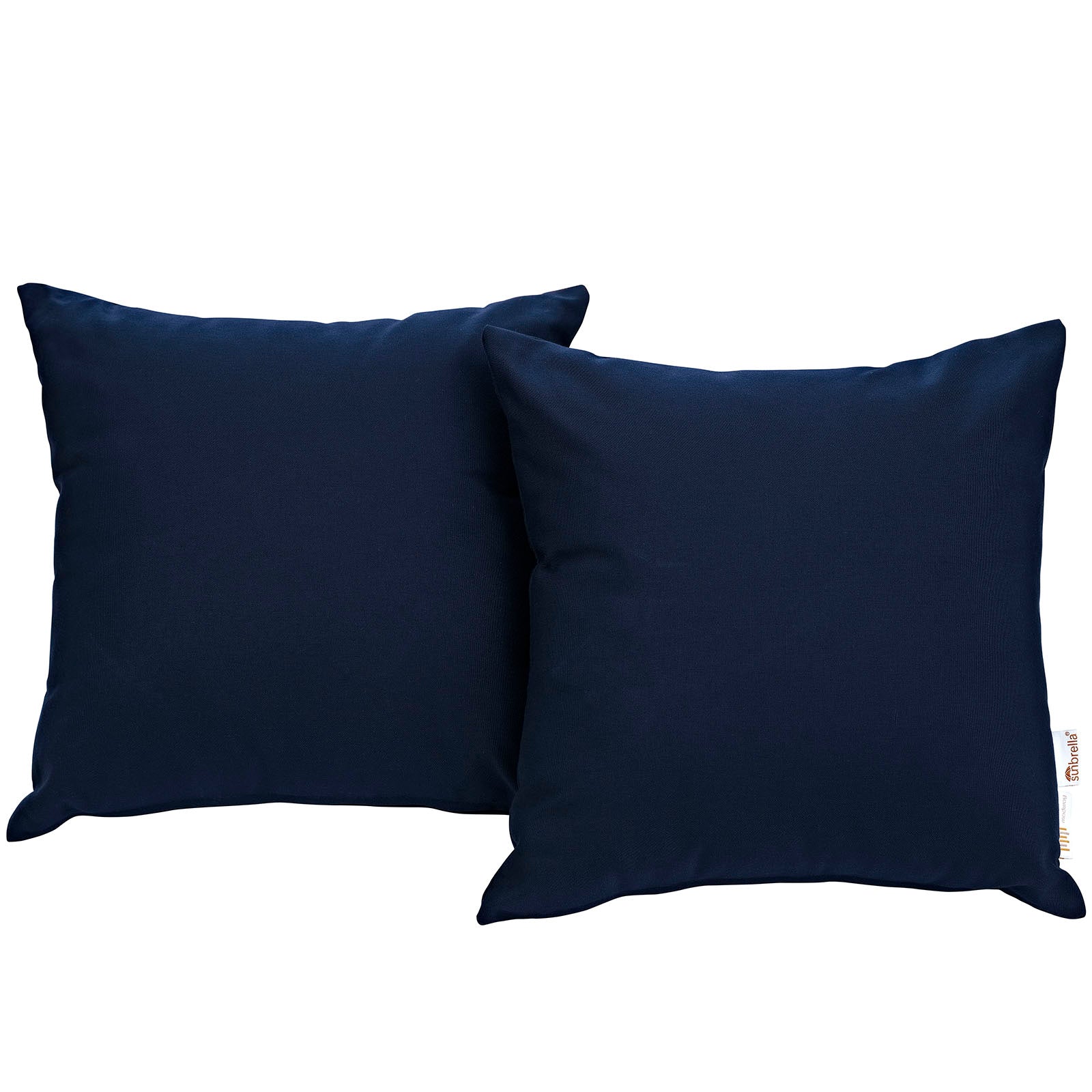 Modway Outdoor Pillows & Cushions - Summon 2 Piece Outdoor Patio Sunbrella Pillow Set Navy
