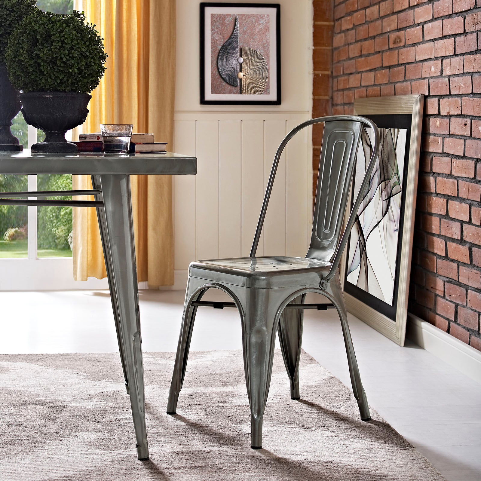 Modway Chairs - Promenade Side Chair Gunmetal