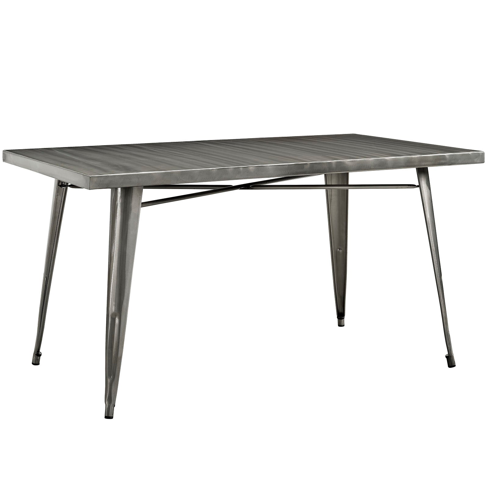 Modway Dining Tables - Alacrity Rectangle Metal Dining Table Gunmetal
