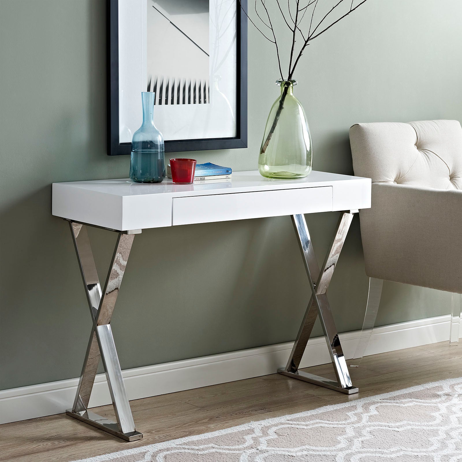 Modway Consoles - Sector Console Table White